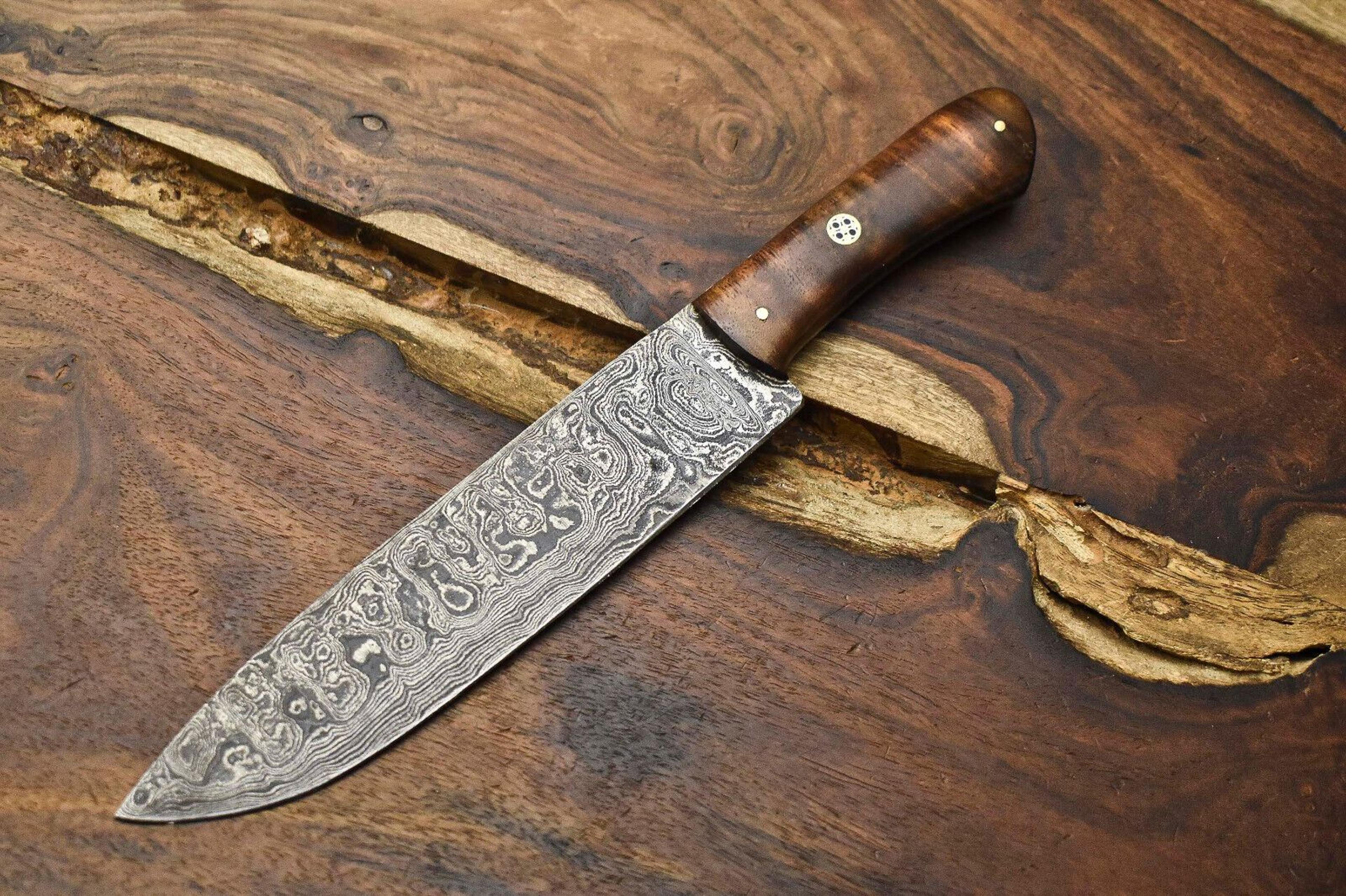 custom 12 inch damascus chef knife | hand-forged full tang kitchen knife