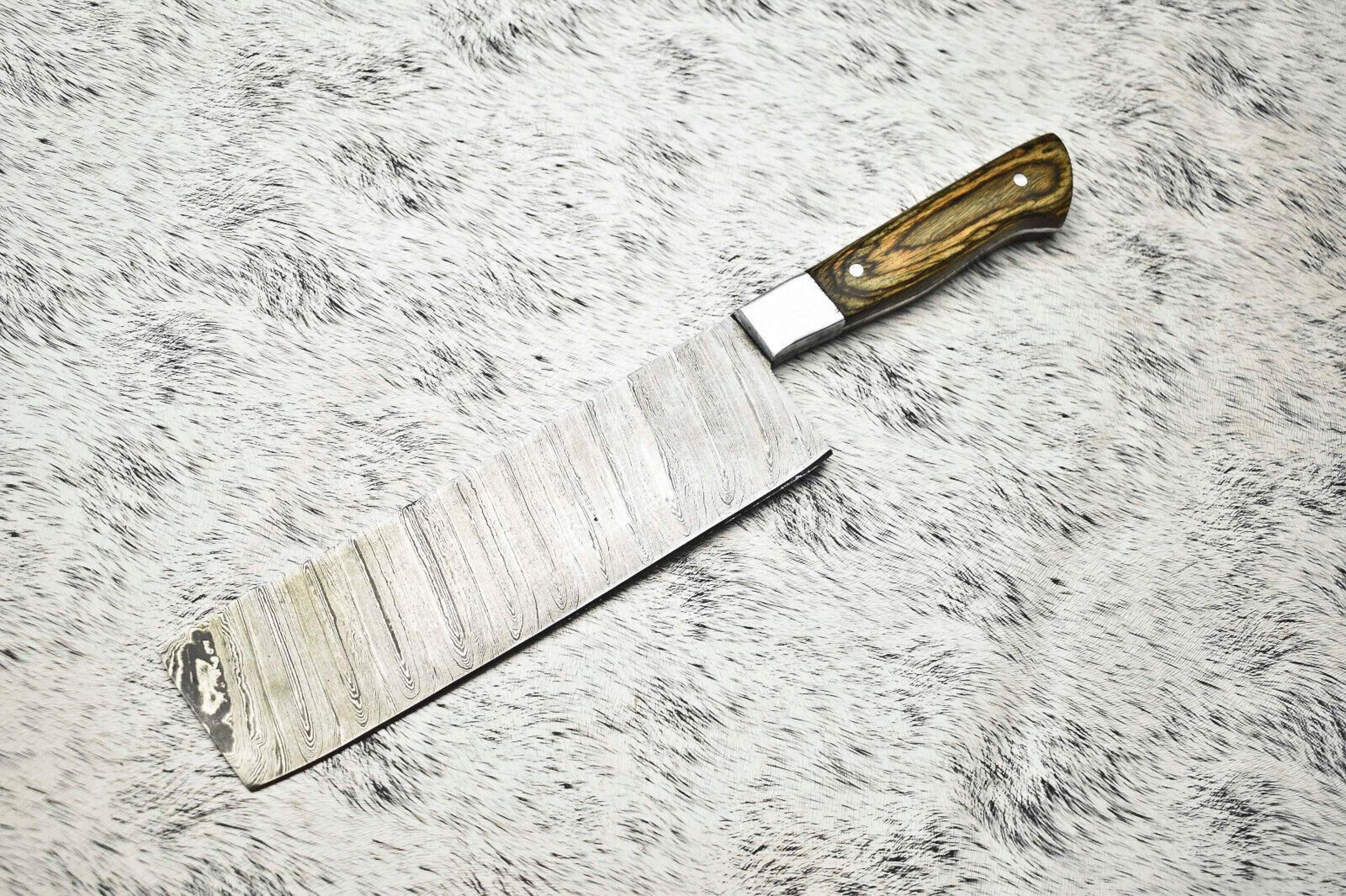 professional 12" handmade chef knife | damascus steel full tang blade