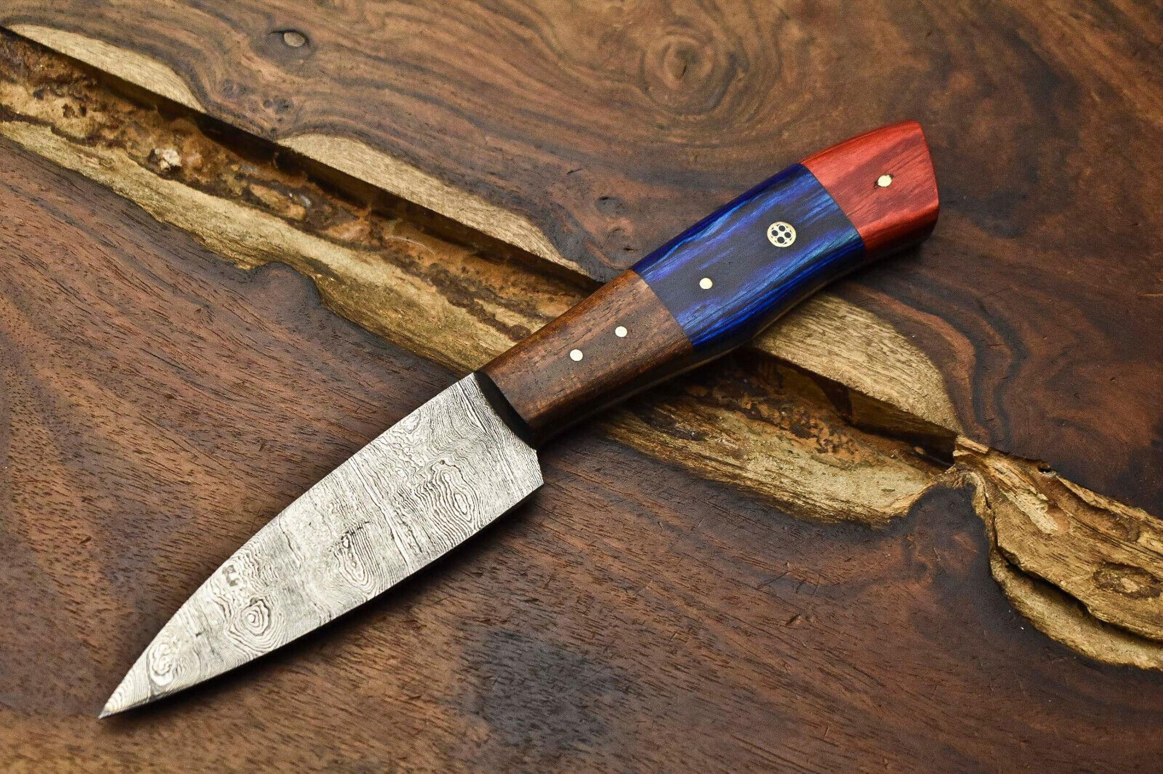 handmade 8" damascus steel chef knife | sharp kitchen cooking knife