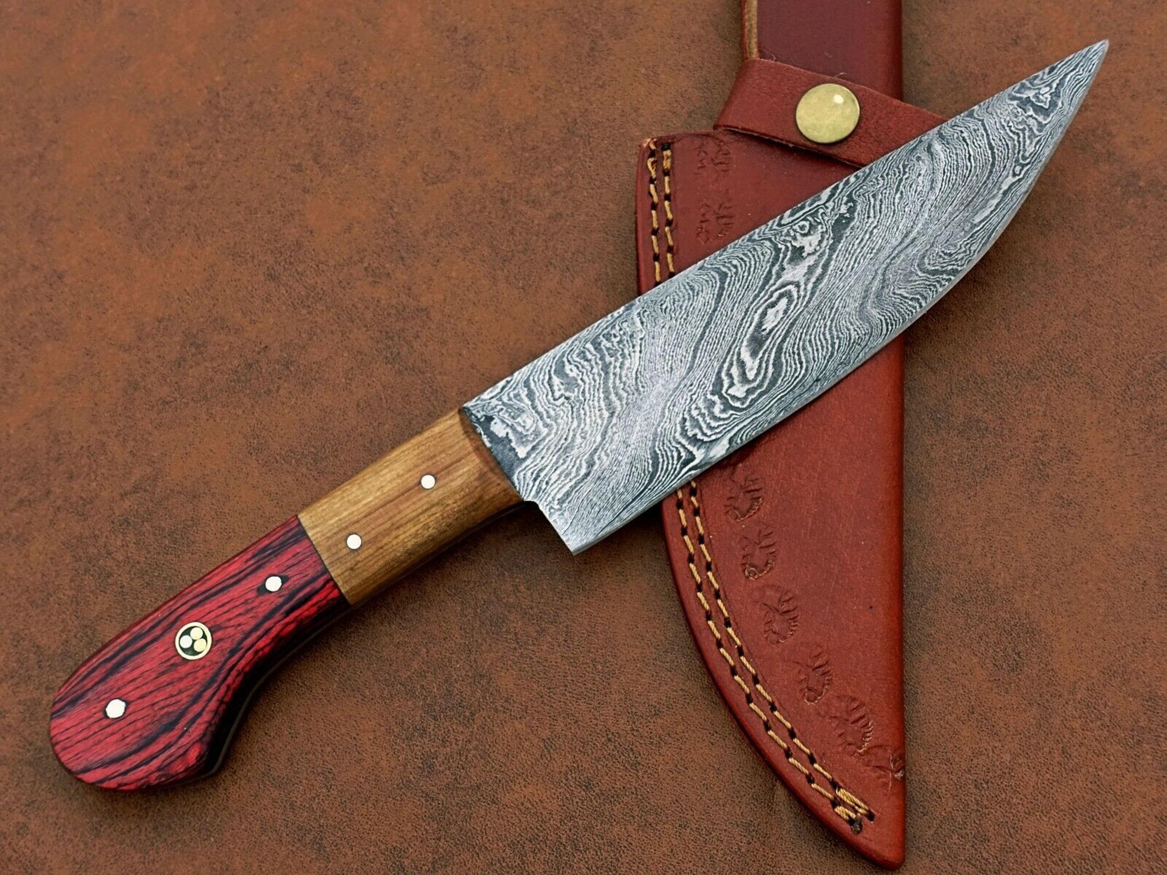 professional 12" handmade damascus chef knife | full tang cooking blade