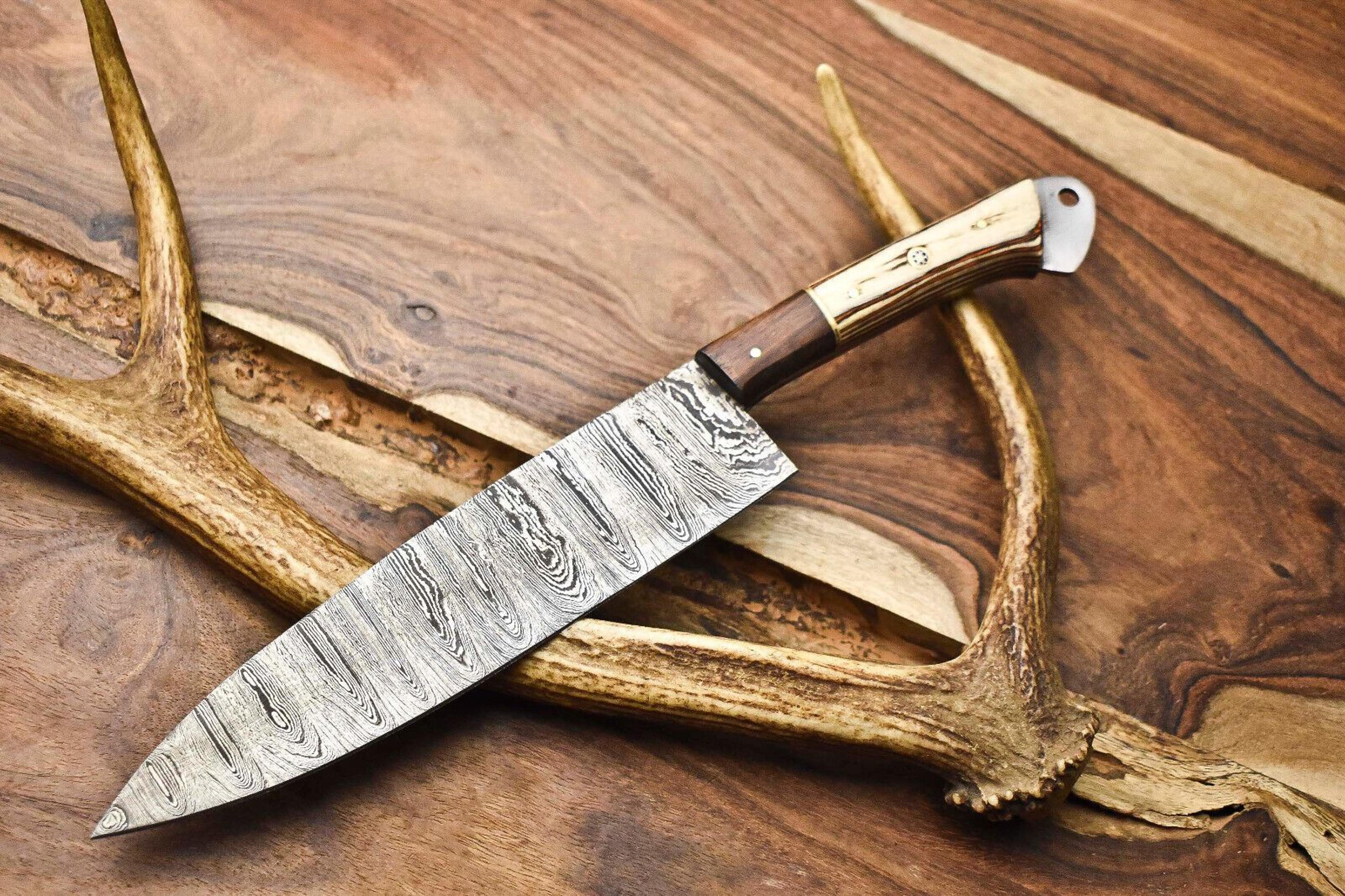 premium 12" handmade damascus steel chef knife | sharp & durable kitchen tool