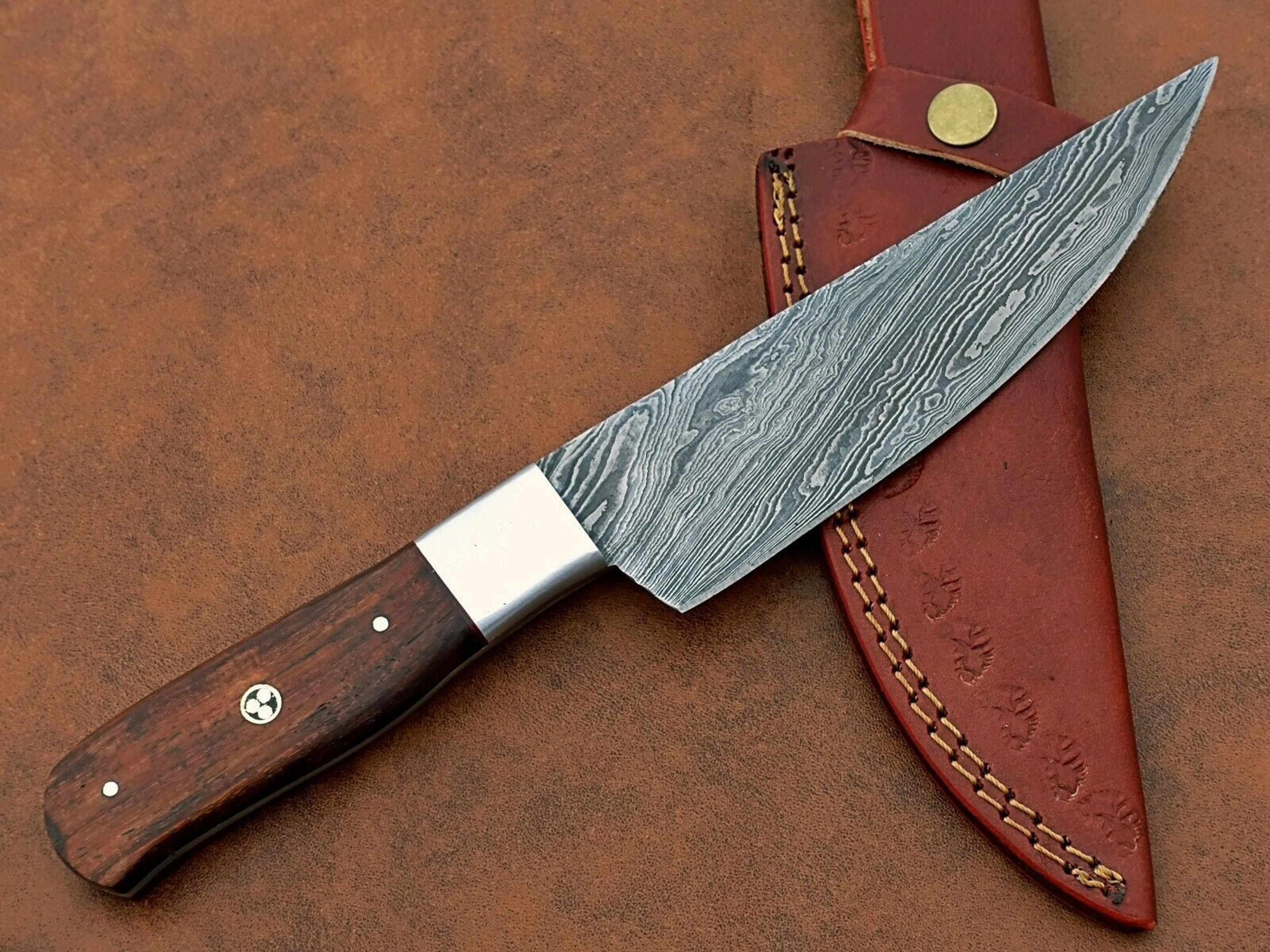 custom handmade damascus steel chef knife | full tang kitchen knife | professional cooking blade