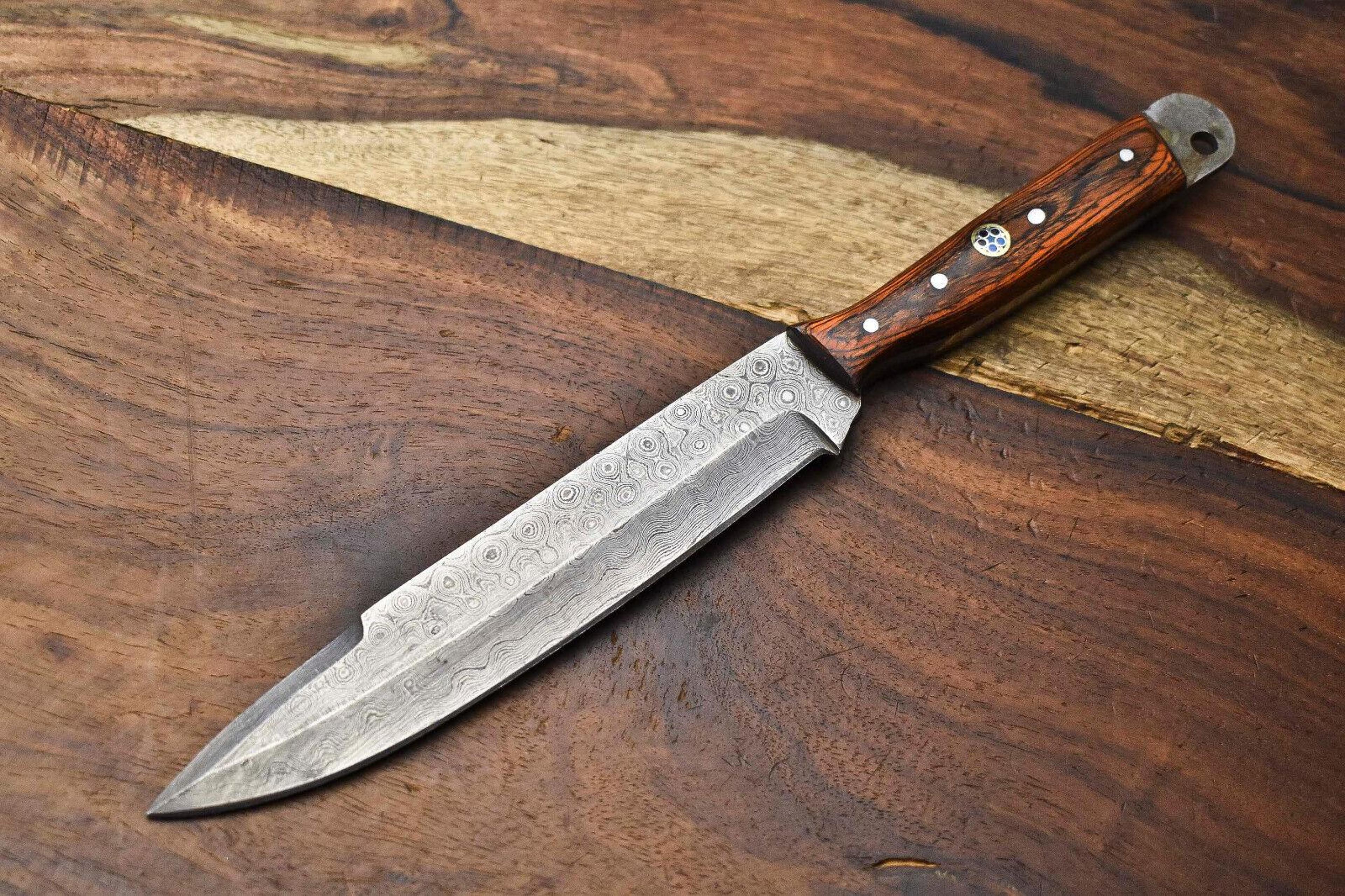 custom forged damascus blade kitchen knife | professional chef knife