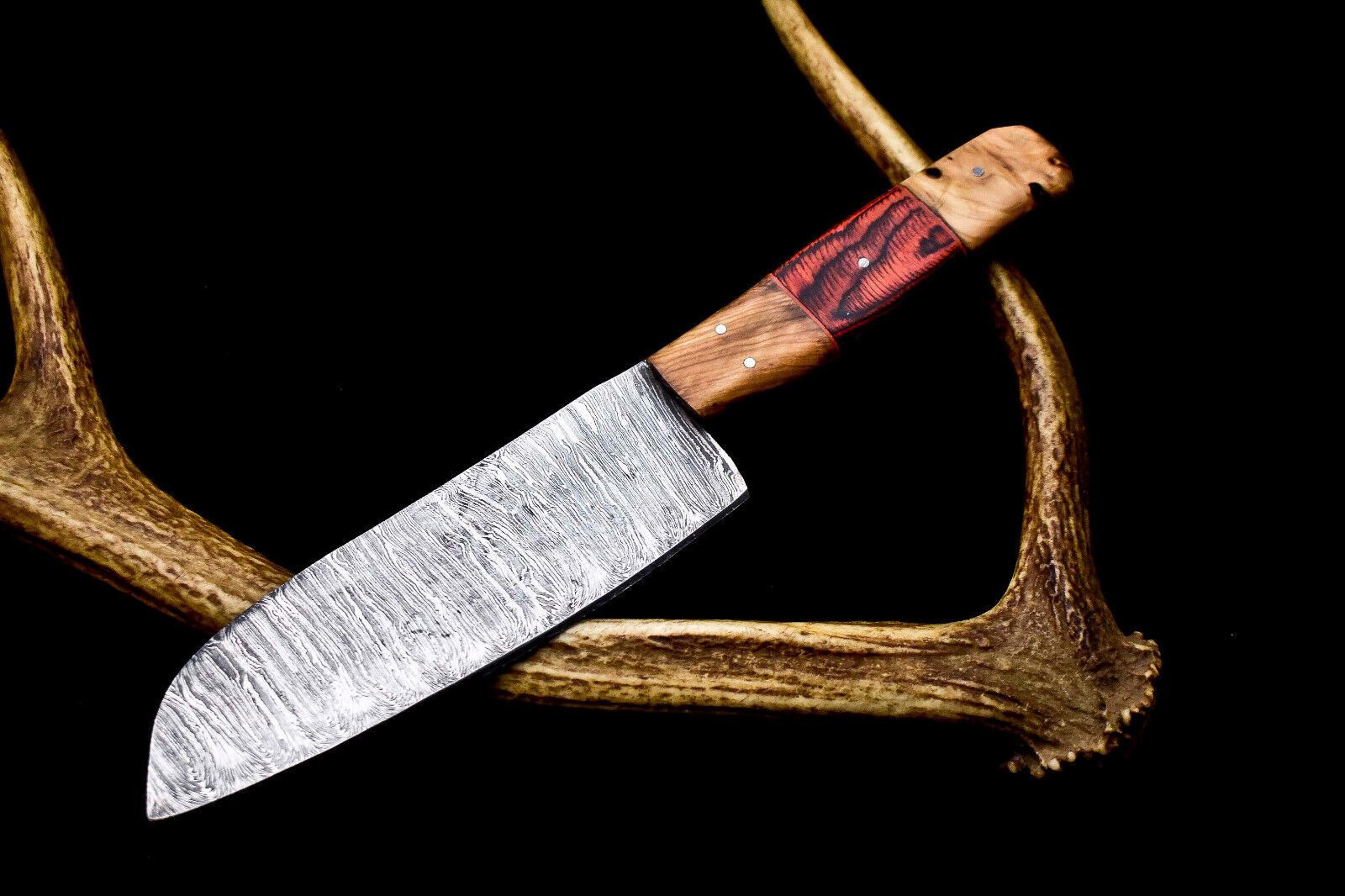 custom 12" damascus chef knife | hand forged full tang kitchen blade