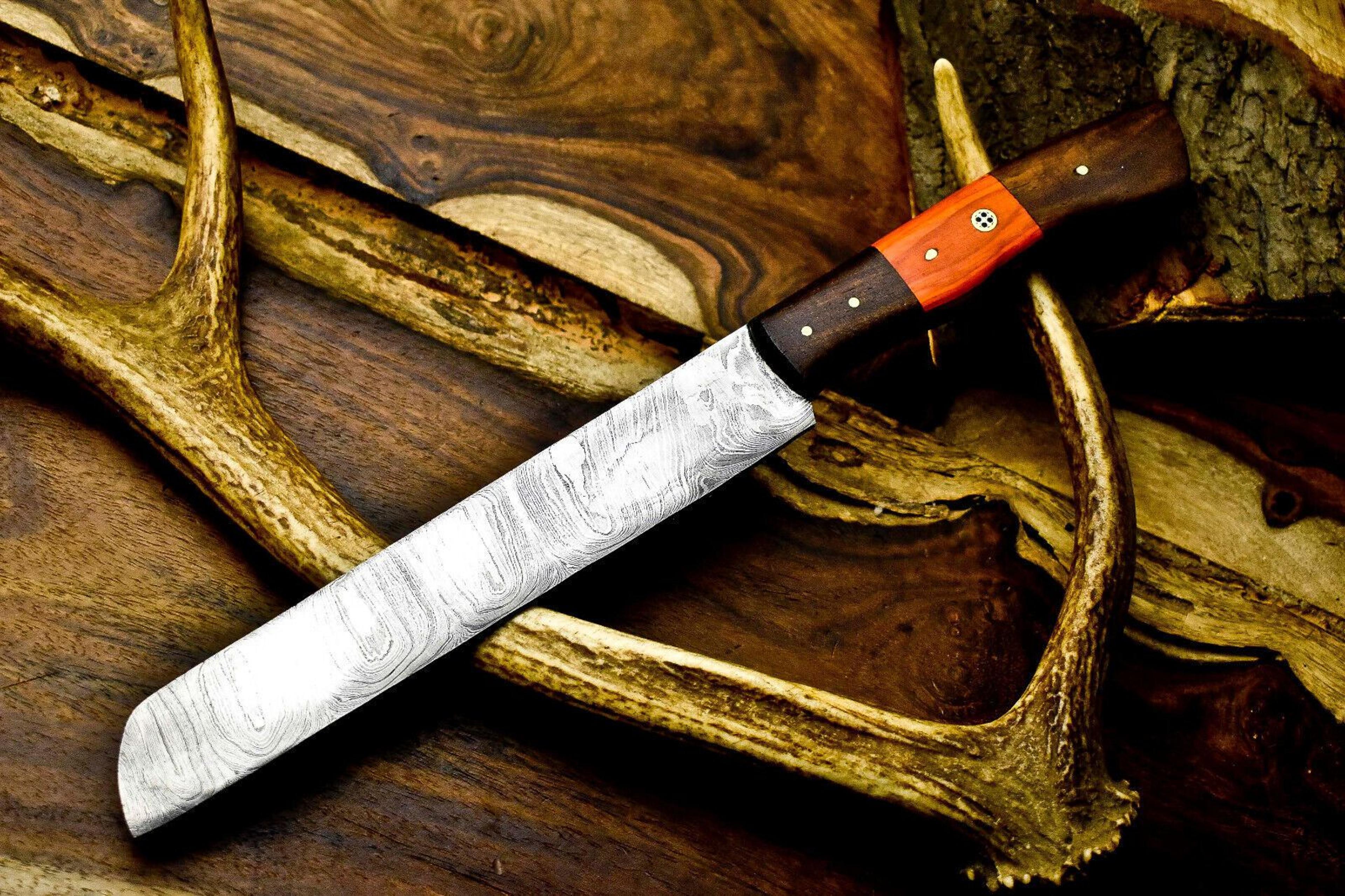 artisan handmade damascus steel chef knife | 12 inch kitchen knife