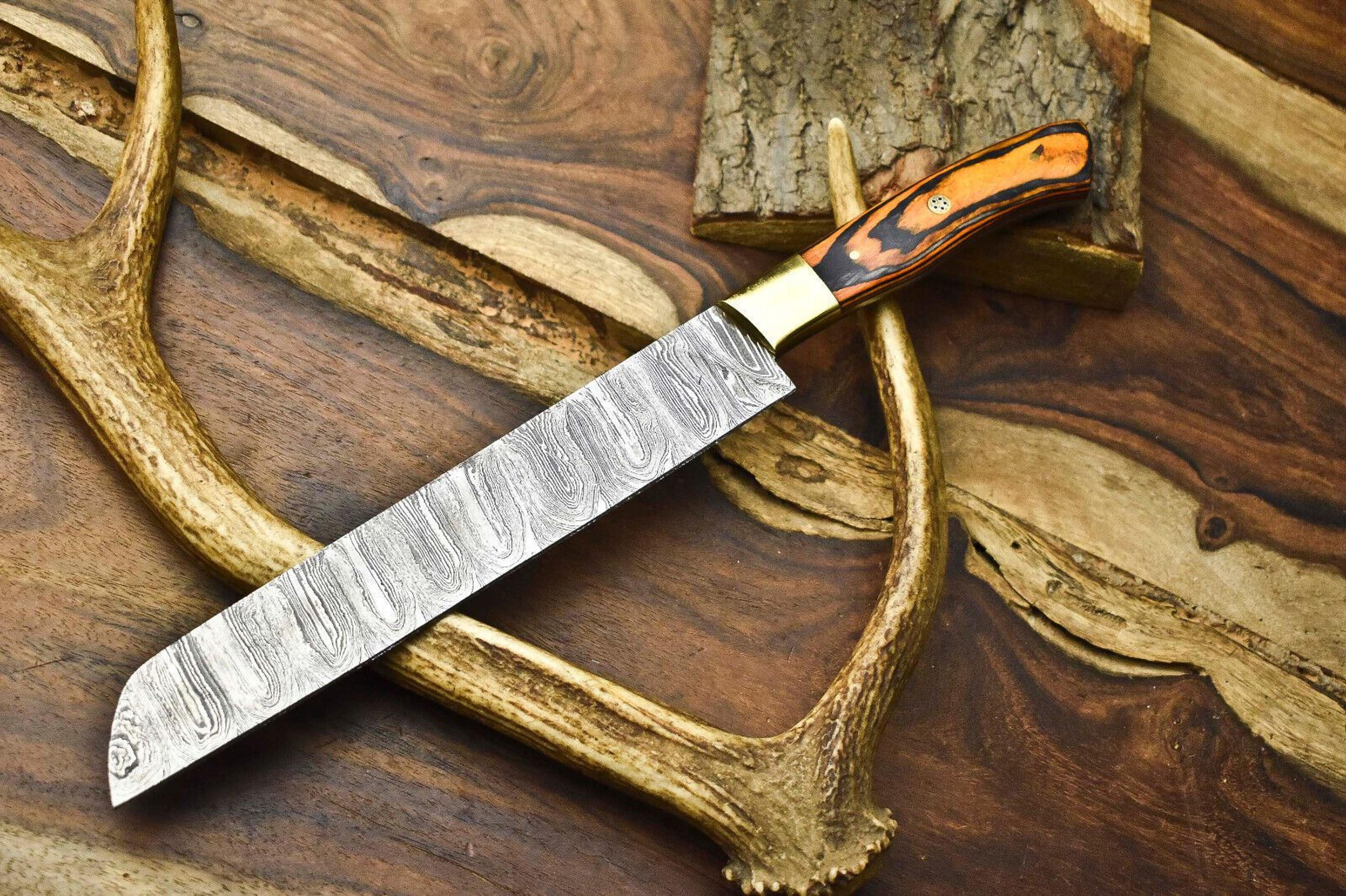 12 inch handcrafted damascus chef knife | professional kitchen blade