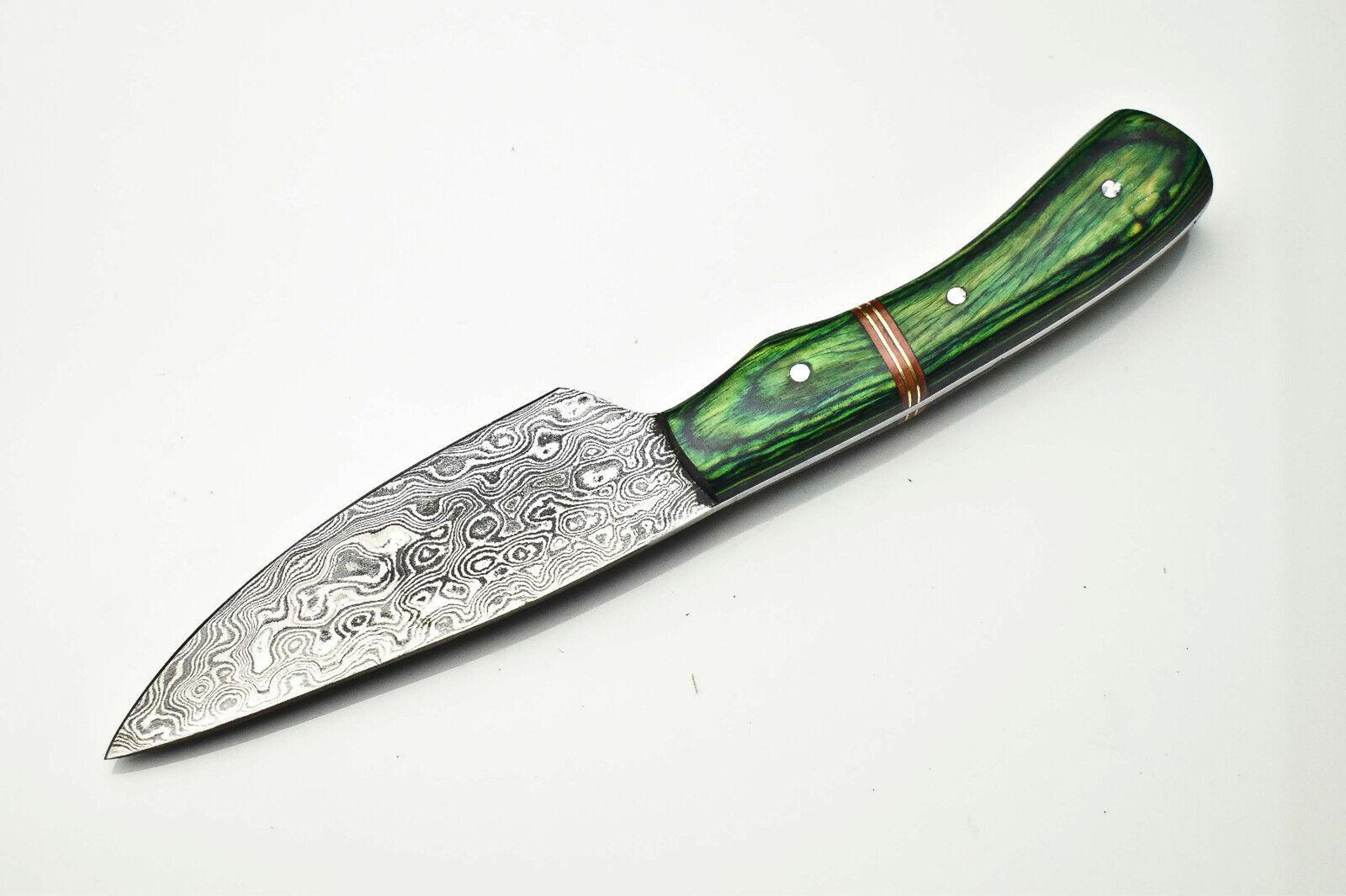 handmade damascus steel full tang chef knife | custom kitchen knife