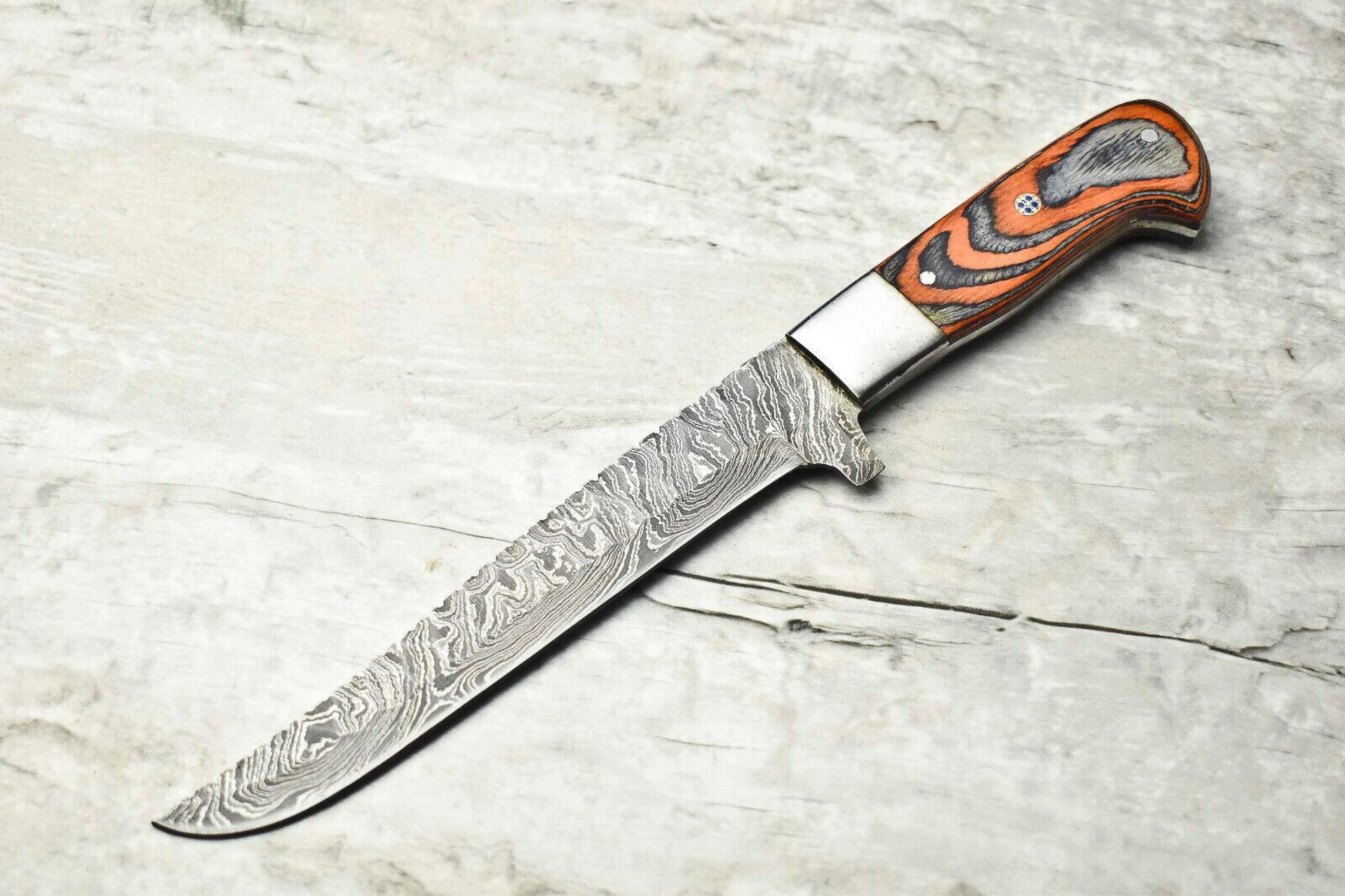 12" handmade damascus steel full tang chef knife | professional kitchen knife