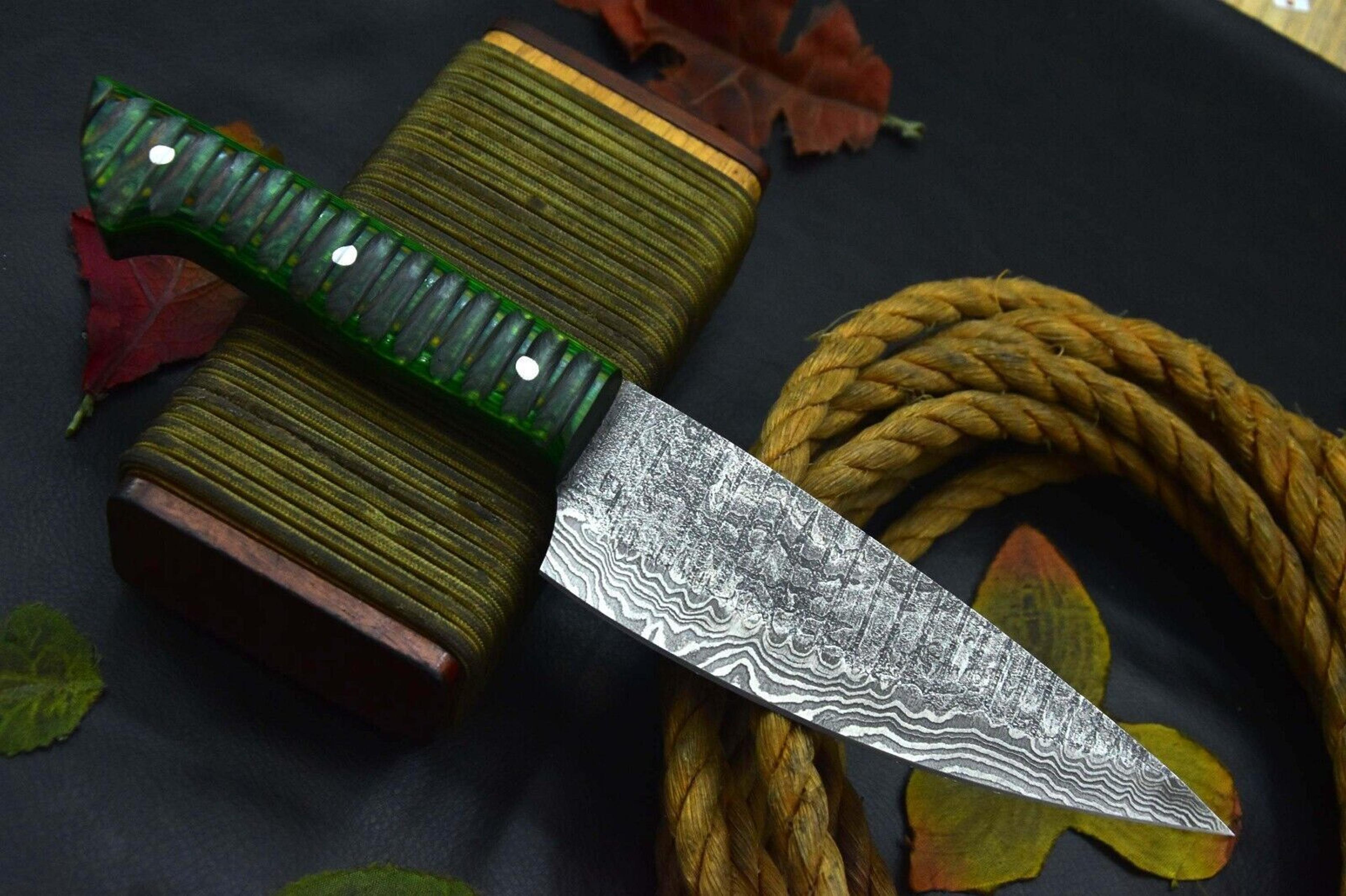 professional handmade damascus steel kitchen knife | 12" full tang blade