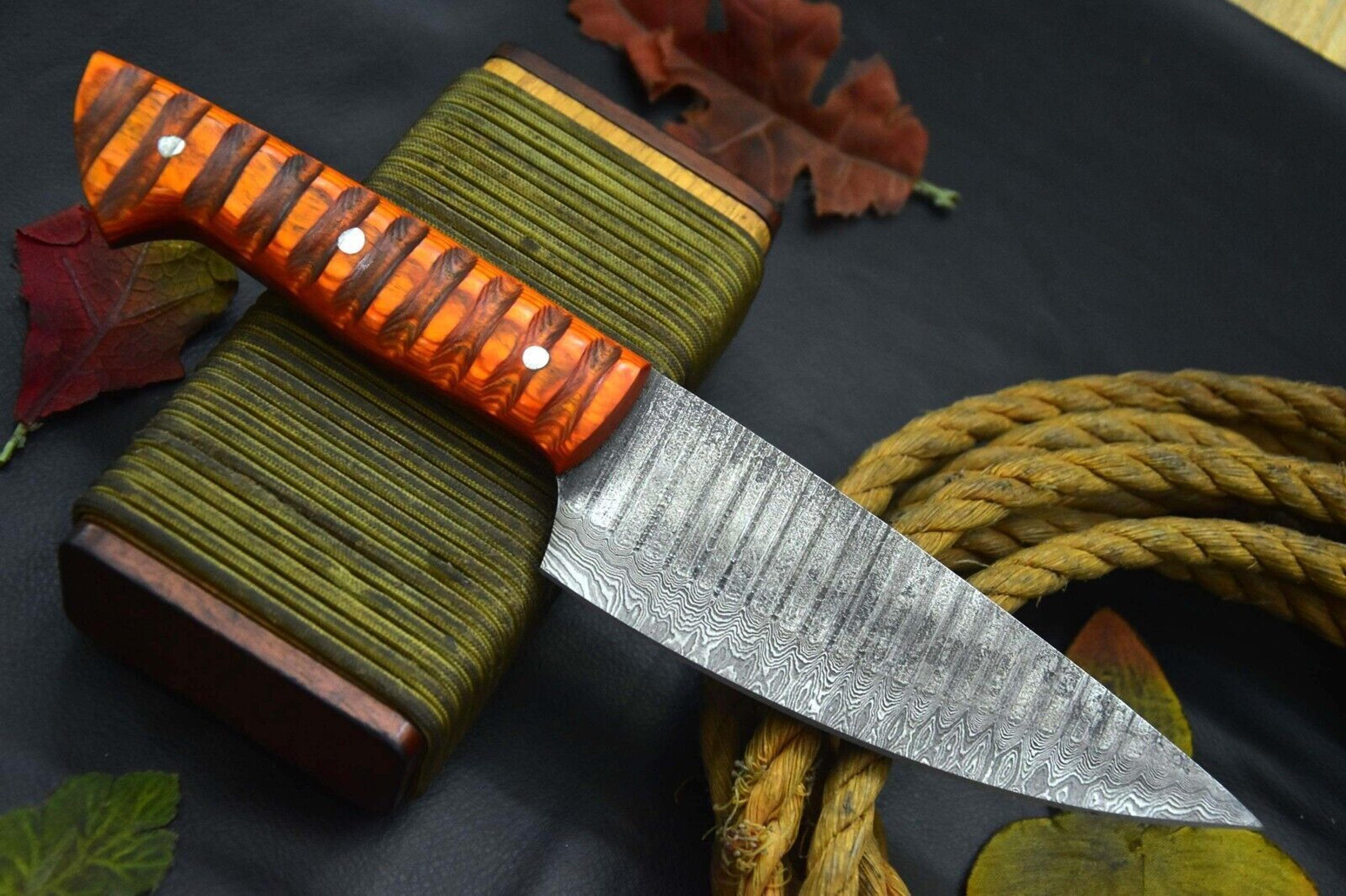 custom forged 10.5 inch damascus chef knife | handmade kitchen cooking knife