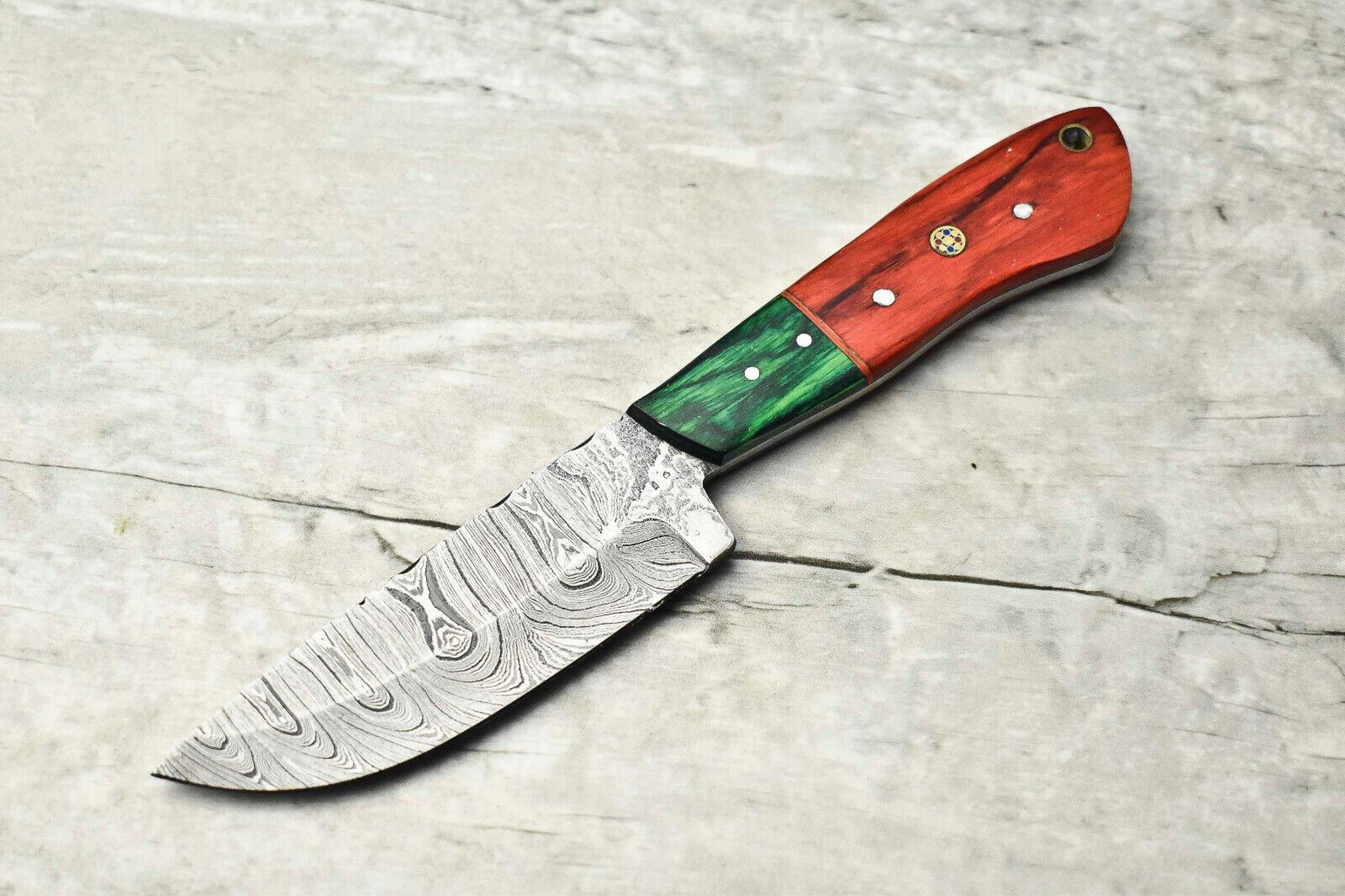 8" hand forged damascus chef knife | artisan kitchen knife gift