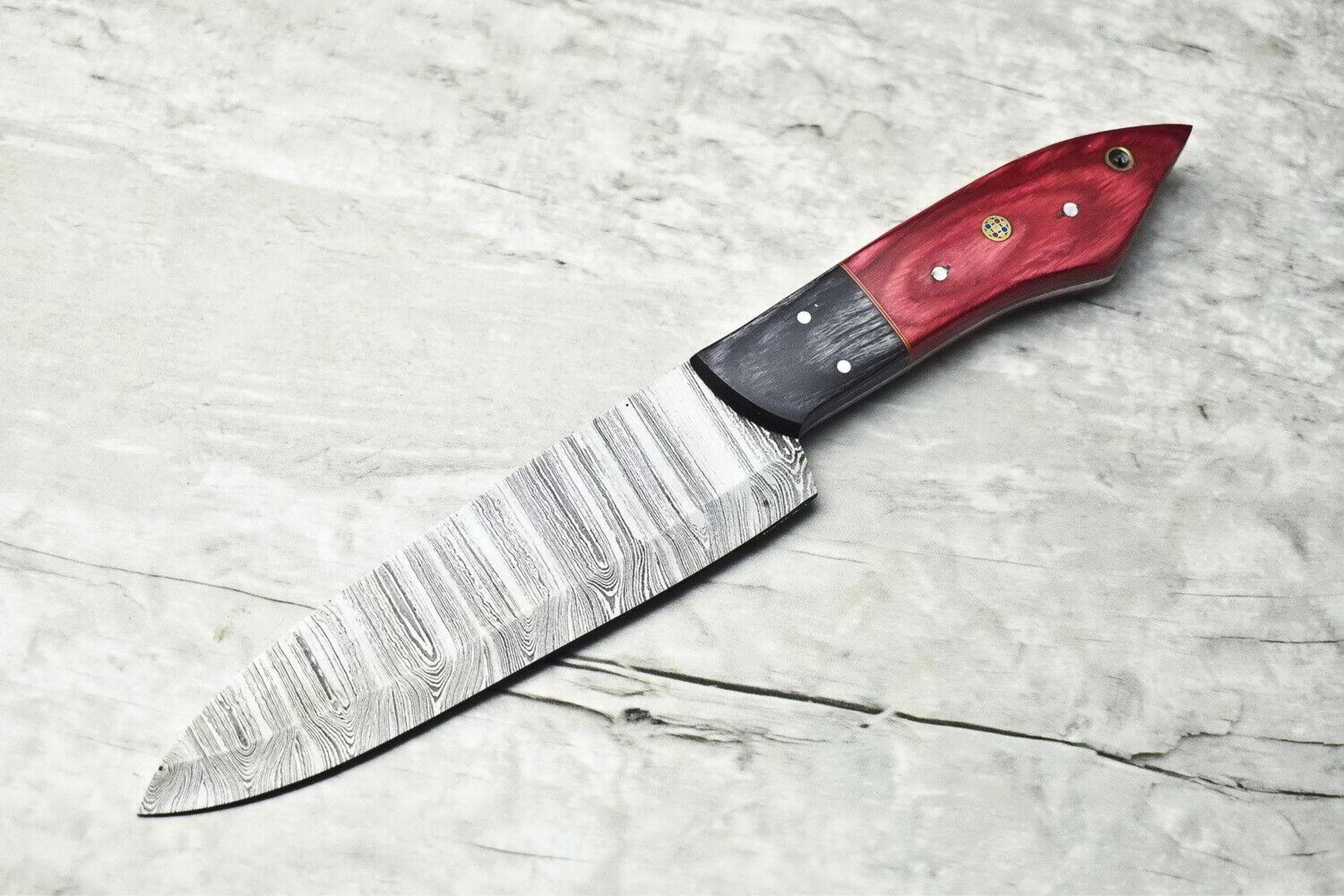 11" handmade damascus steel full tang chef knife | professional kitchen knife