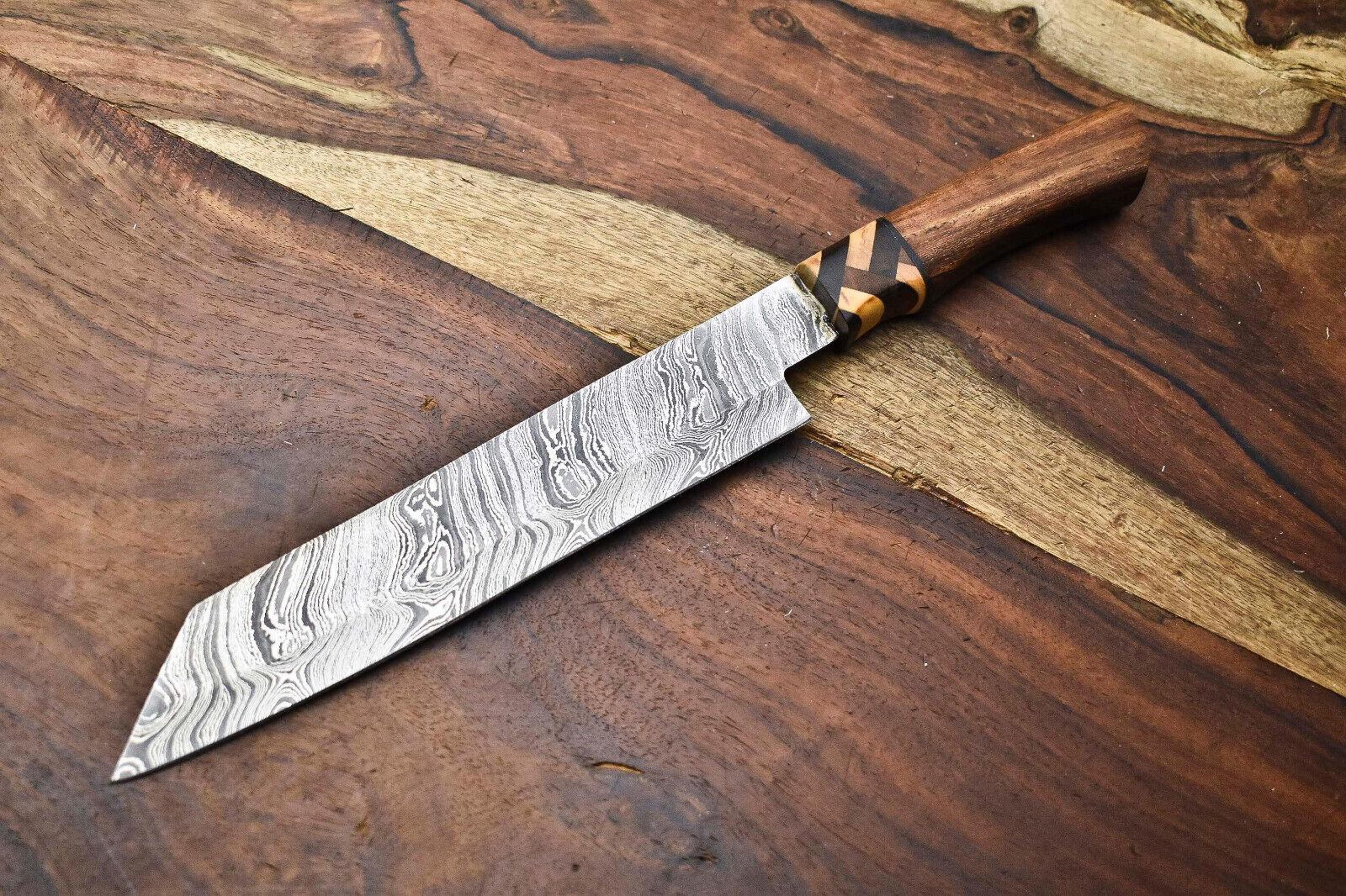 handmade 14" damascus steel full tang chef knife | kitchen & cooking knife