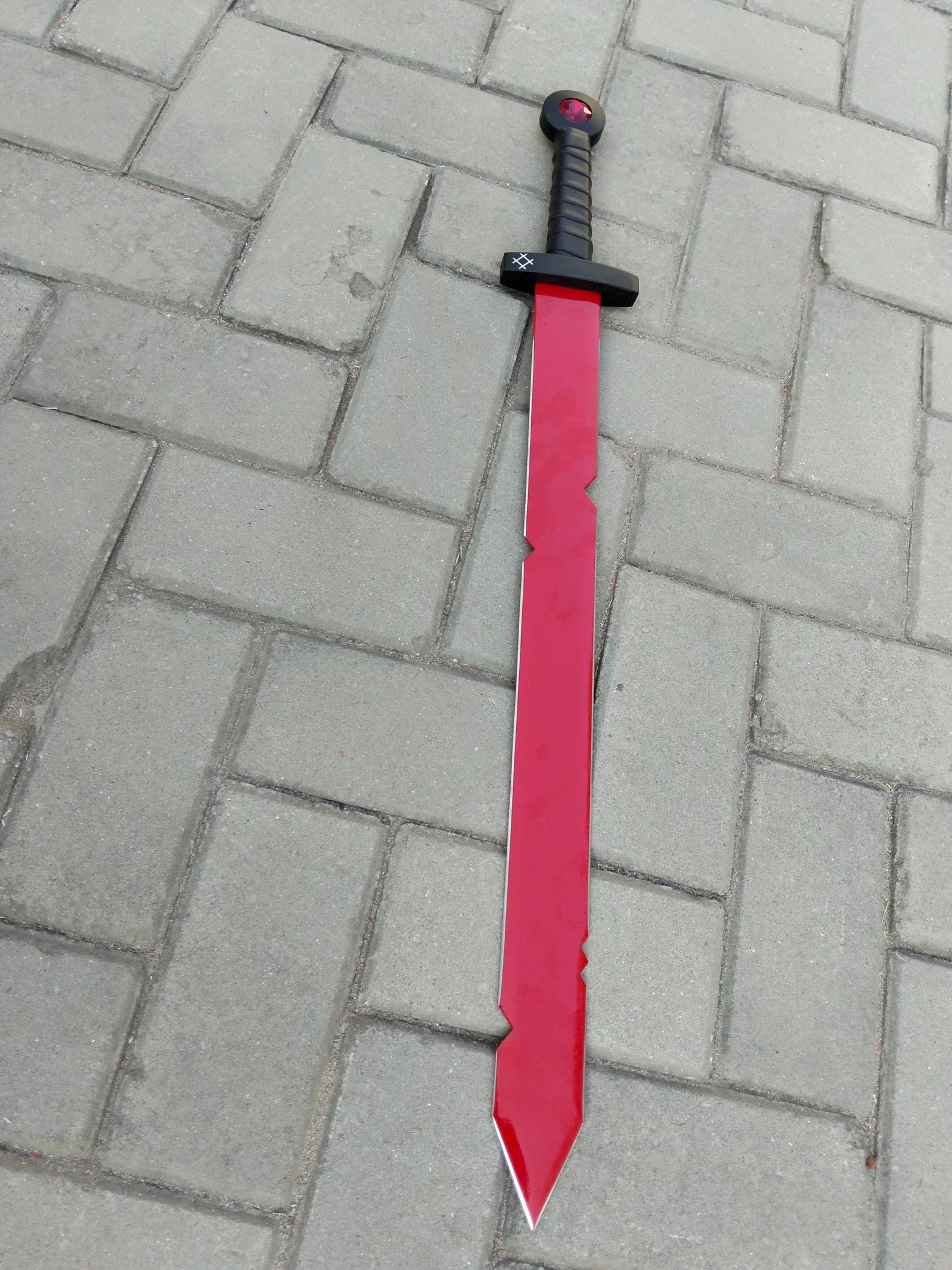 36in finn scarlet sword replica red steel adventure time fantasy blade for display, cosplay & collectors