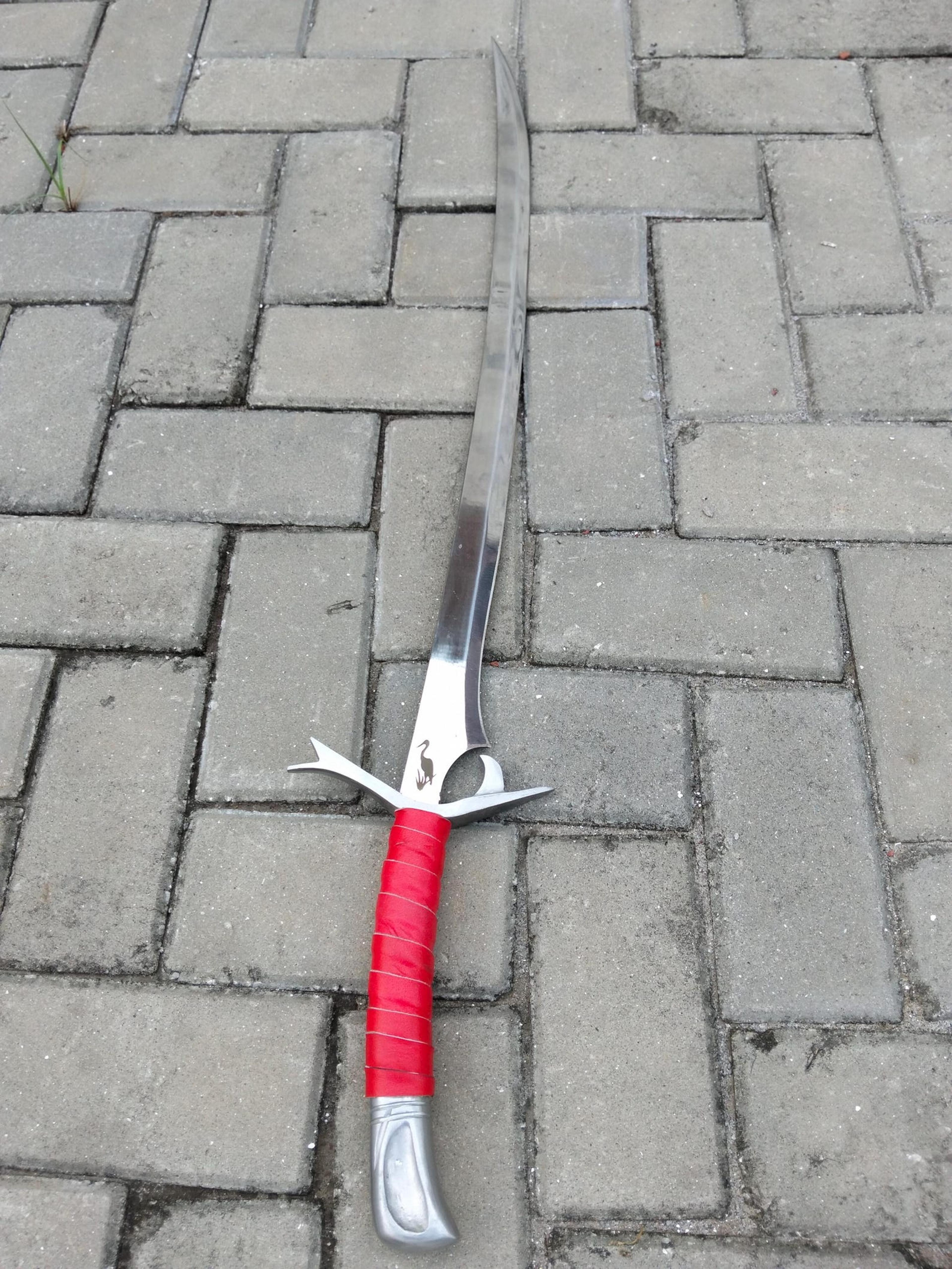 36in heron mark sword replica stainless steel fantasy blade for display, cosplay & collectors