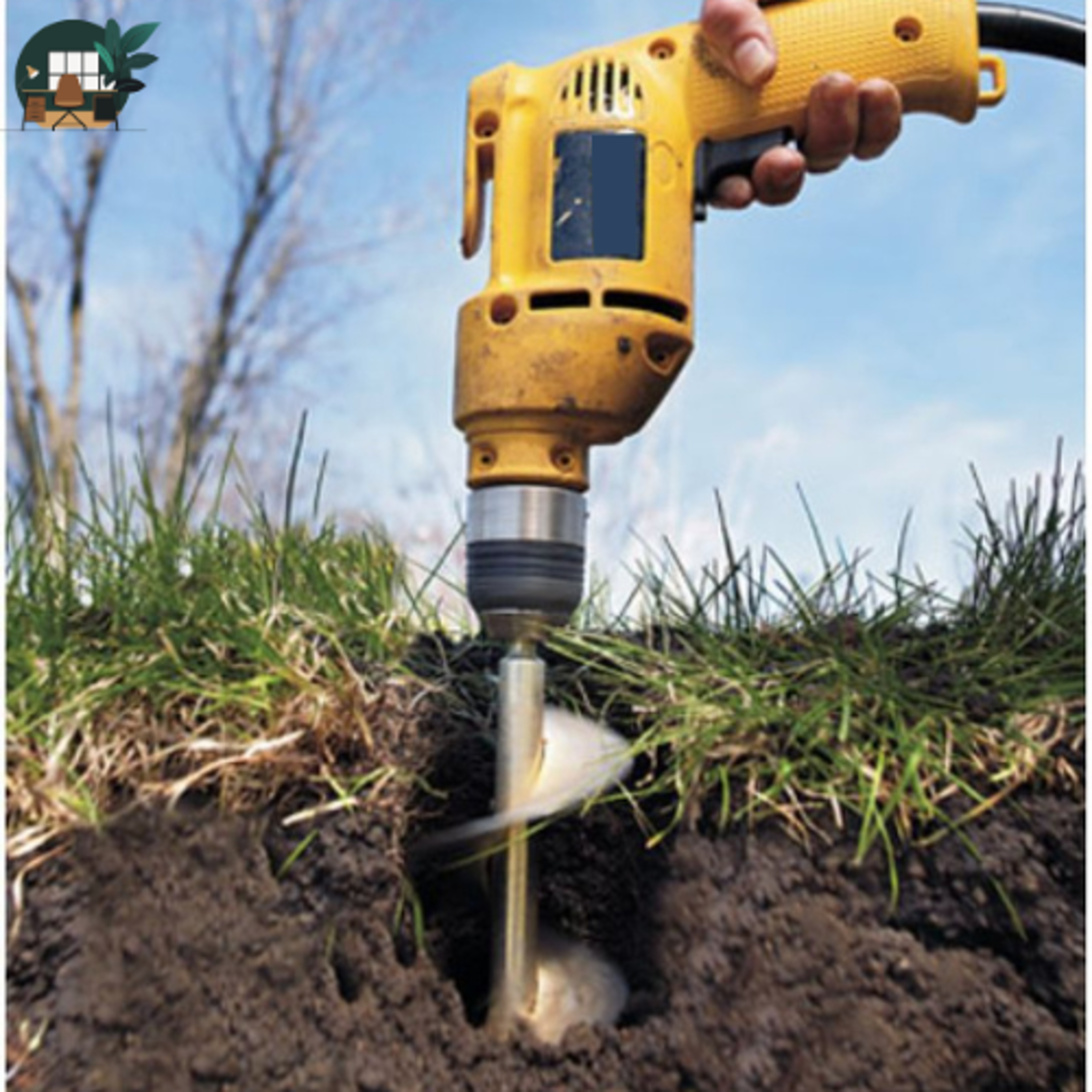 garden plant auger drill bit hex drive, spiral planter tool
