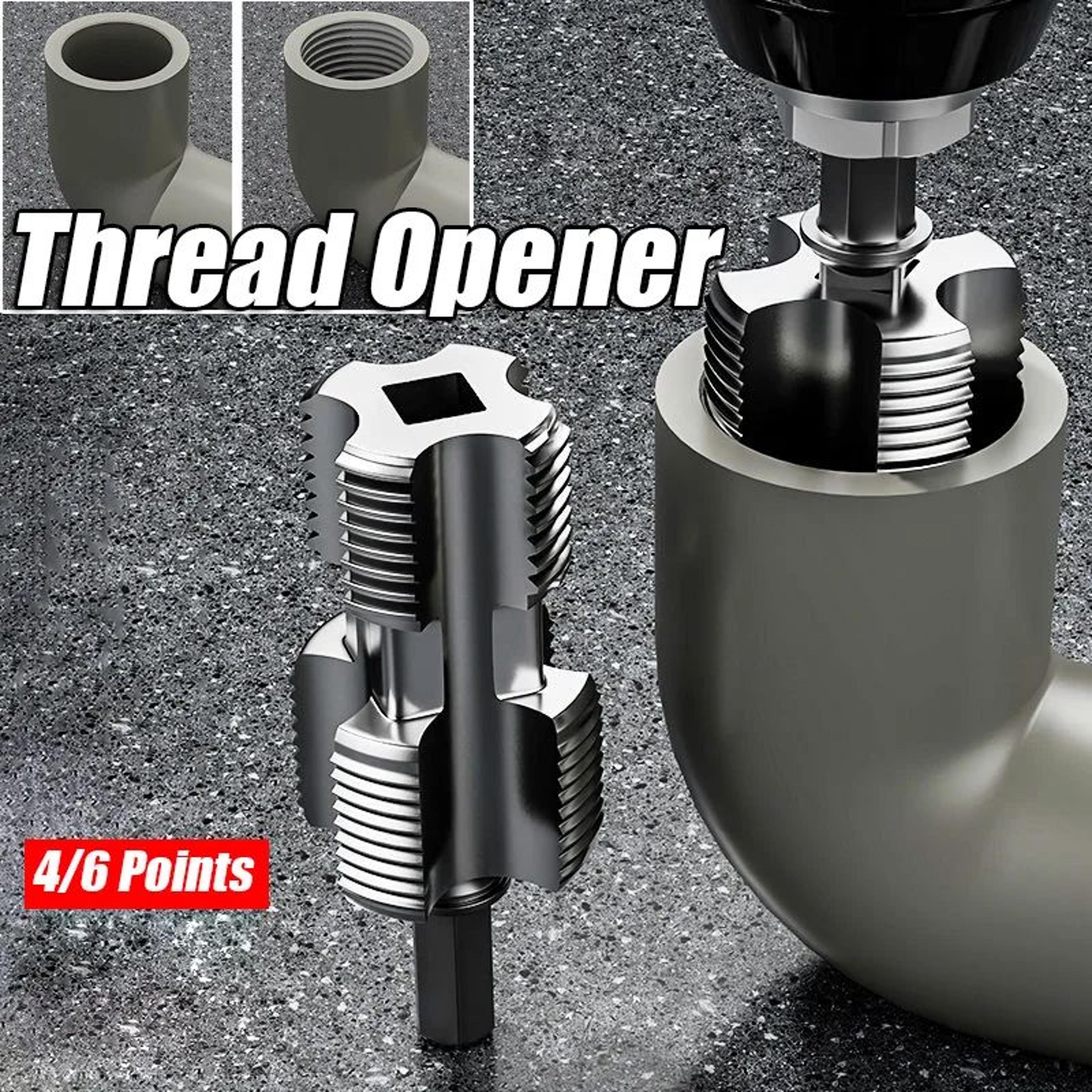 professional water pipe threading kit 4/6-point inner hole opener for electric drills,universal hexagonal plumbing tool