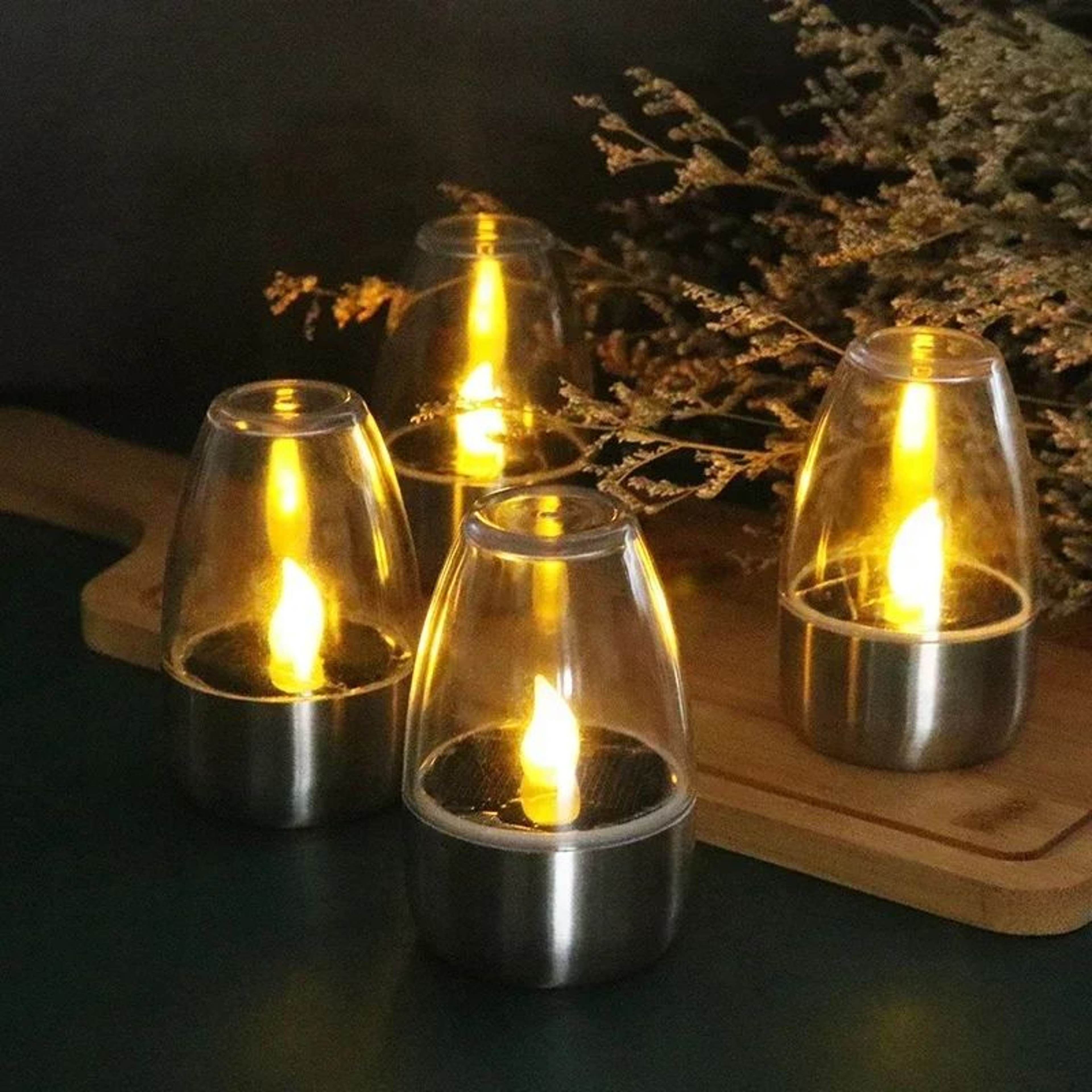 LED Solar Candles, Flameless, Rechargeable, Waterproof Night Light For Outdoor Garden Wedding Decor