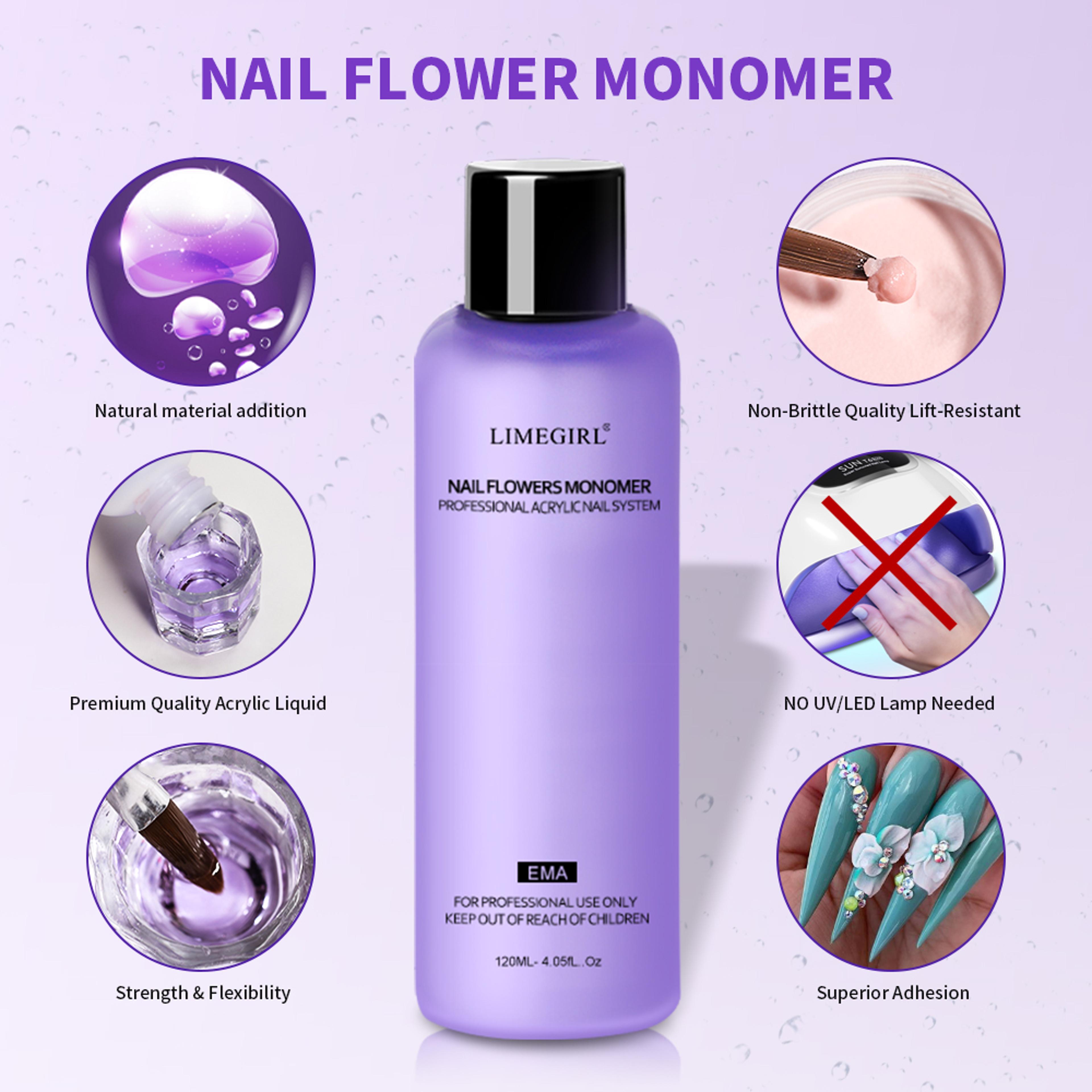 diy acrylic powder liquid, large capacity nail acrylic liquid monomer, crystal for nails art