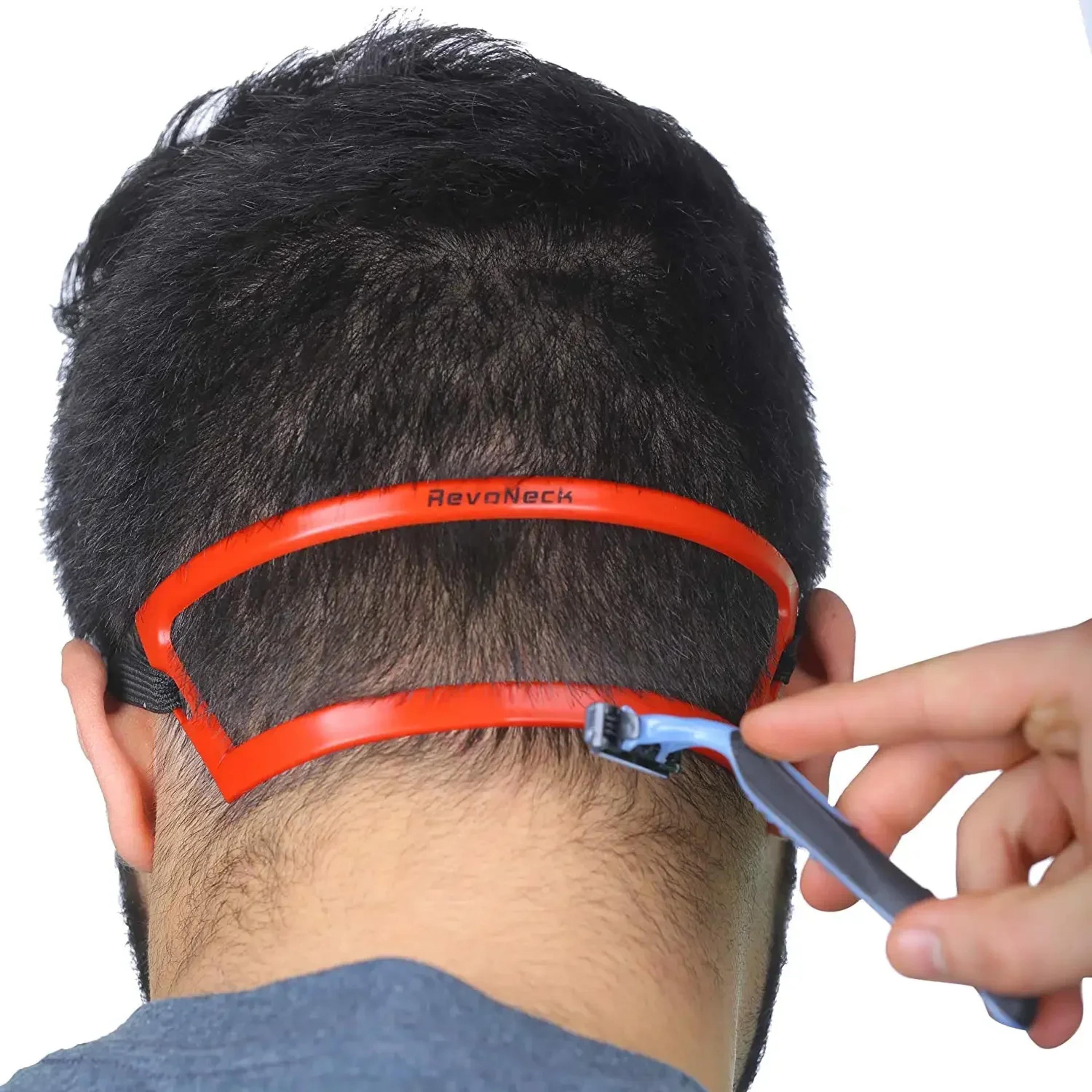 salon barber neck line guide template, neckline haircuts tool, diy haircut neckline, white/red salon accessories