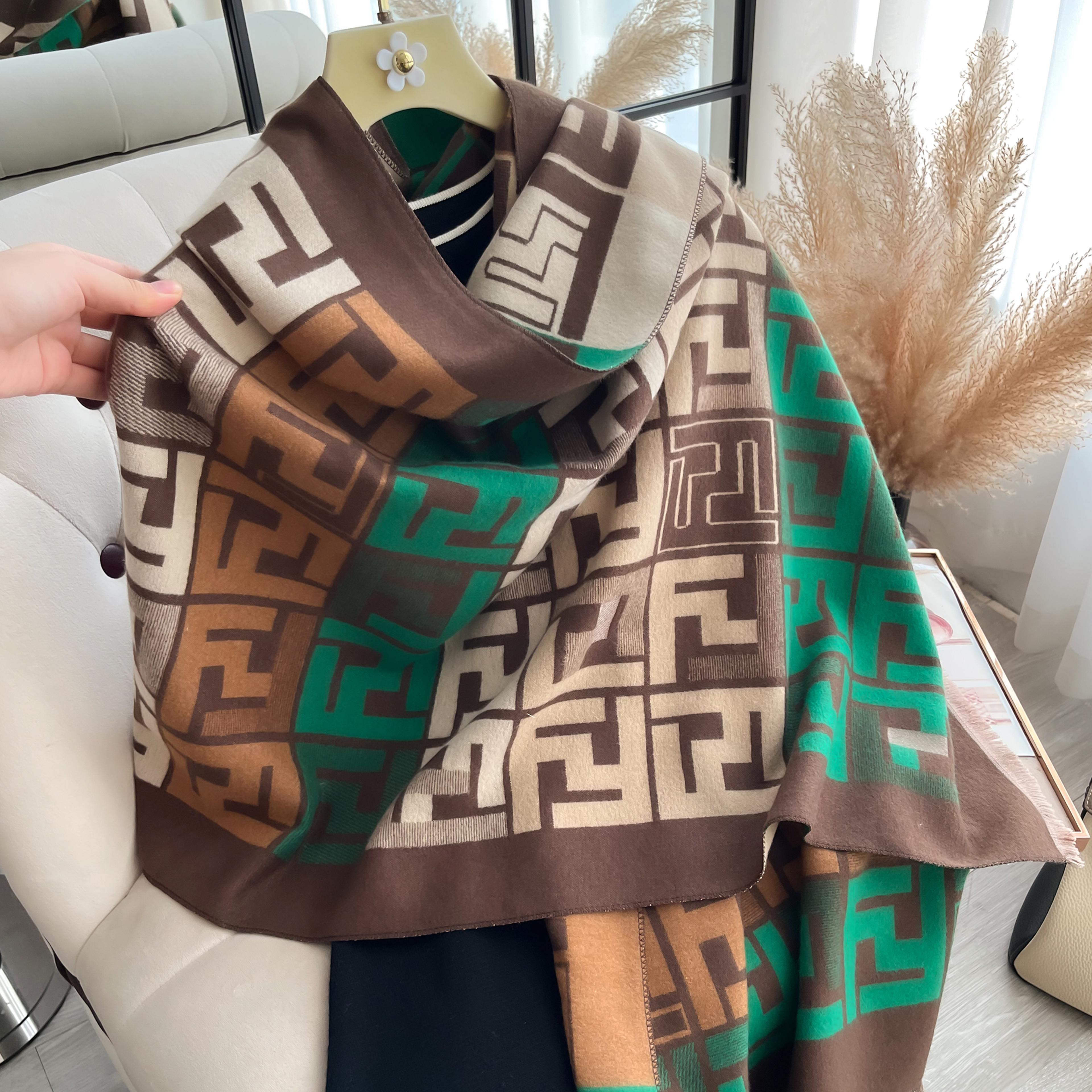 luxury women two-sided print scarf, soft warm pashmina fashion shawl, winter coldproof windproof blanket scarf