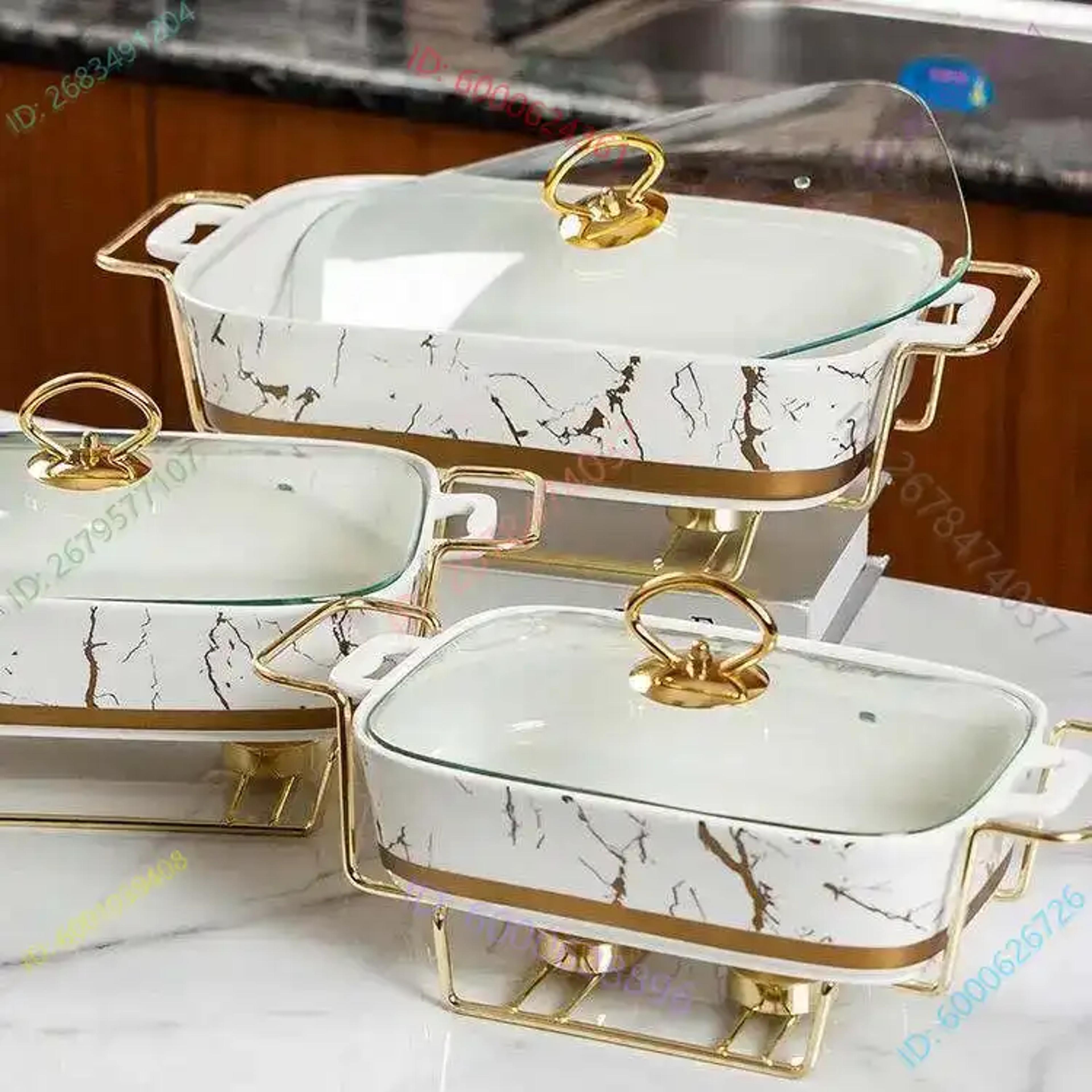 creative rectangular amphora ceramic pot, baking tray, light heat dry soup pot, stylish pot holder with candles for home