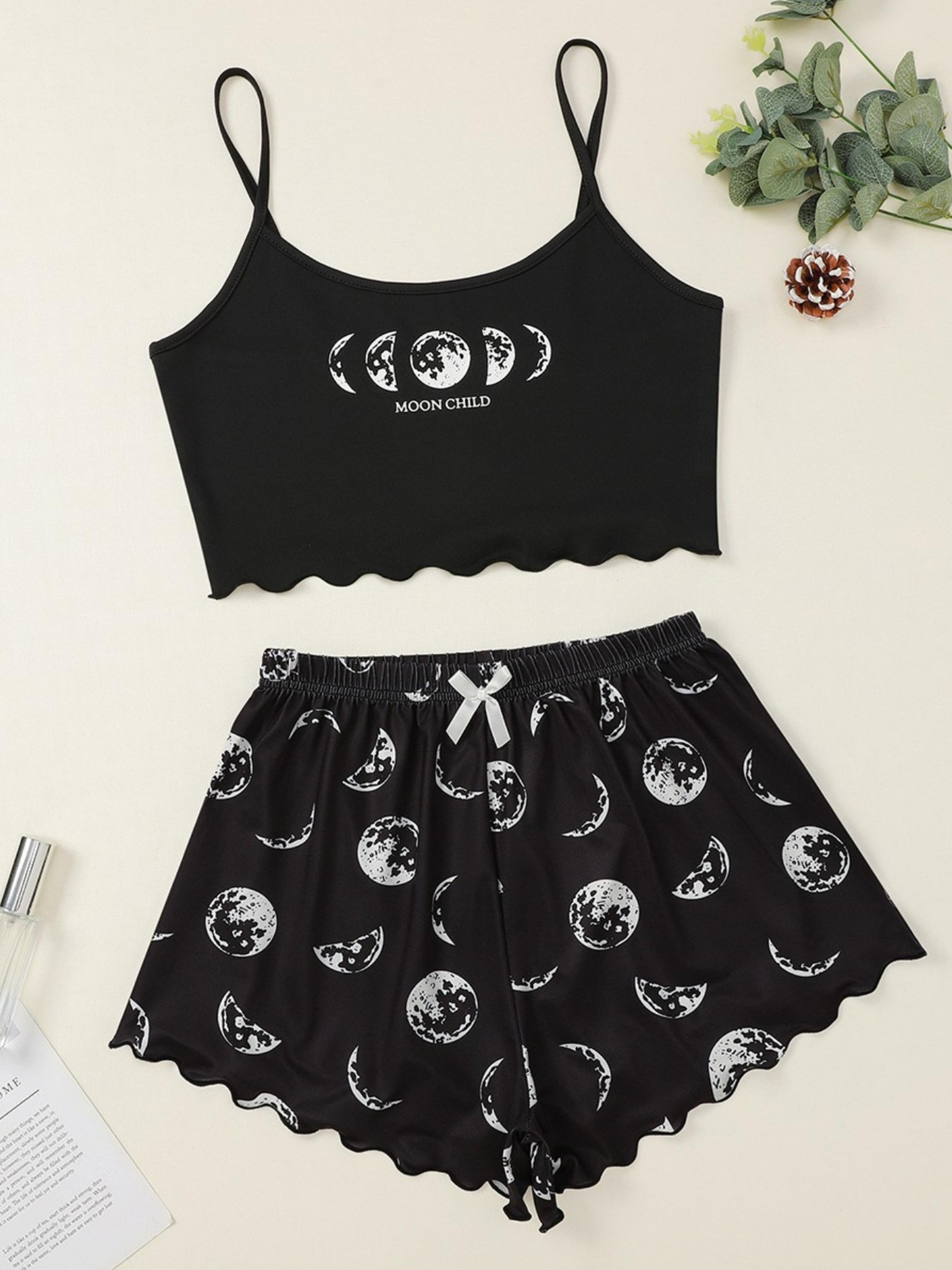 sexy women's pajamas set, leopard print sling sleepwear, v-neck sleeveless top and shorts set, comfortable pyjamas