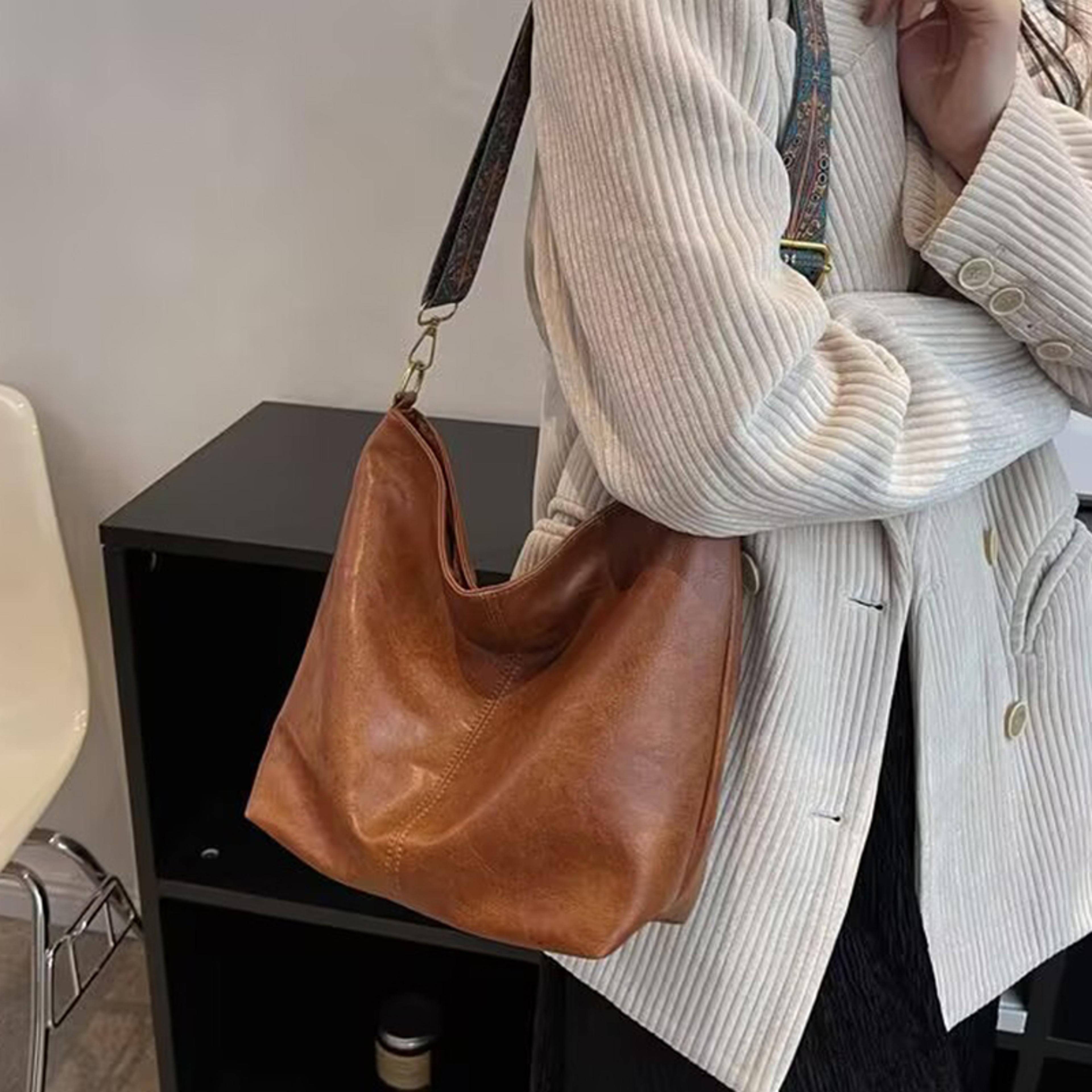 neutral style tote bag for men and women, ethnic strap design, ideal for travel and photography, single shoulder bag