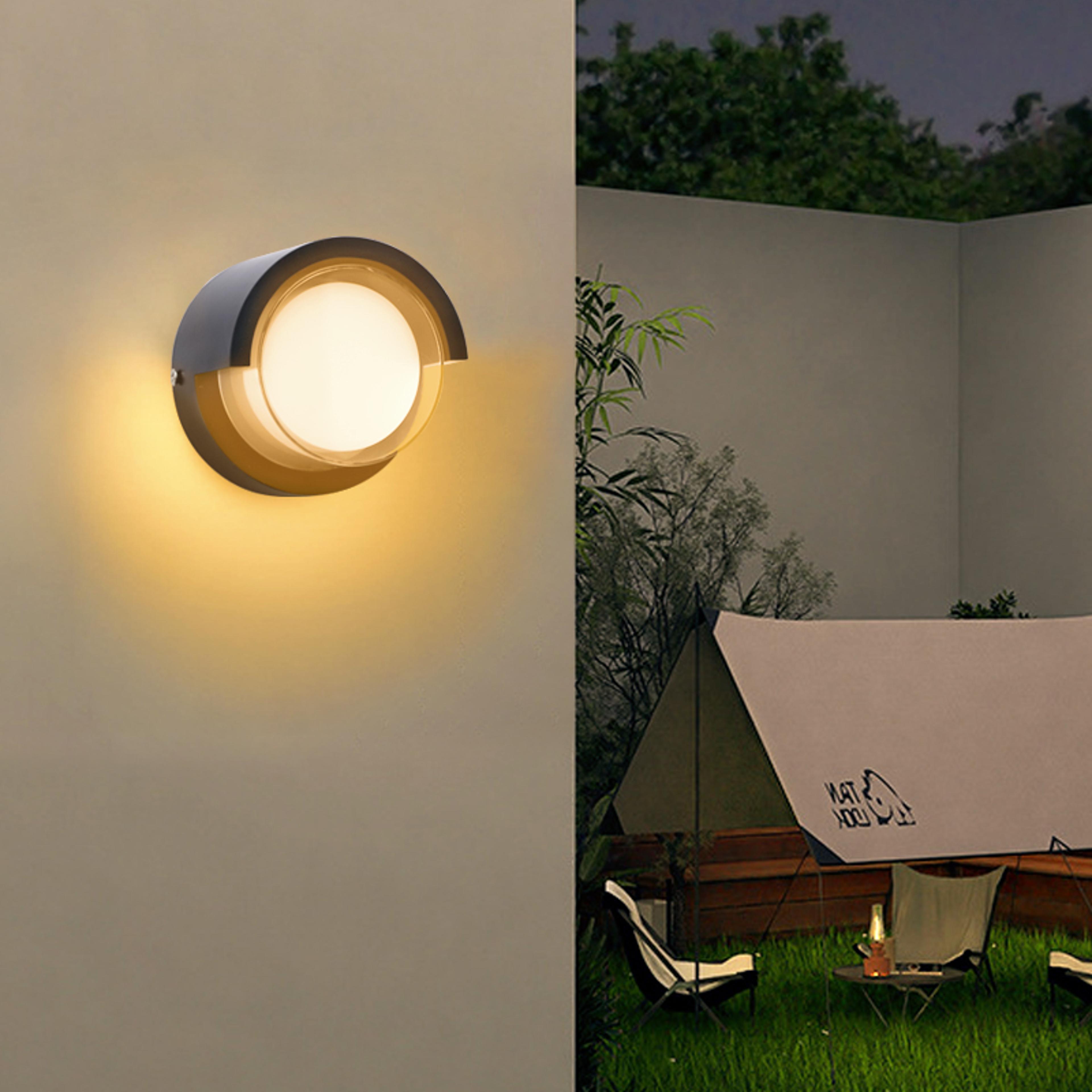 waterproof led outdoor wall light, black porch and balcony lighting, villa garden decorate lights