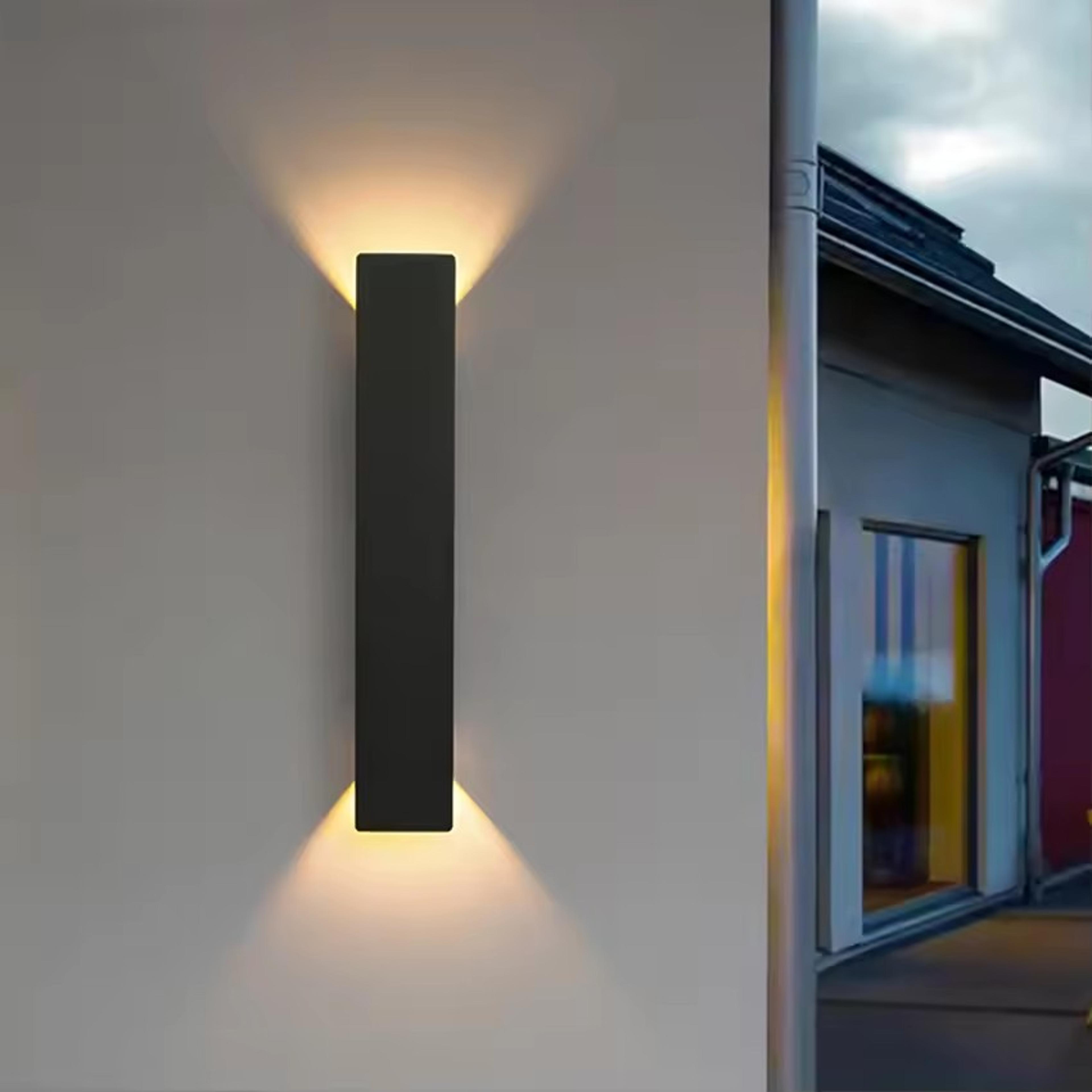 waterproof outdoor wall lamp, modern led lamp in black & white, aluminum up lower light, durable wall fixtures