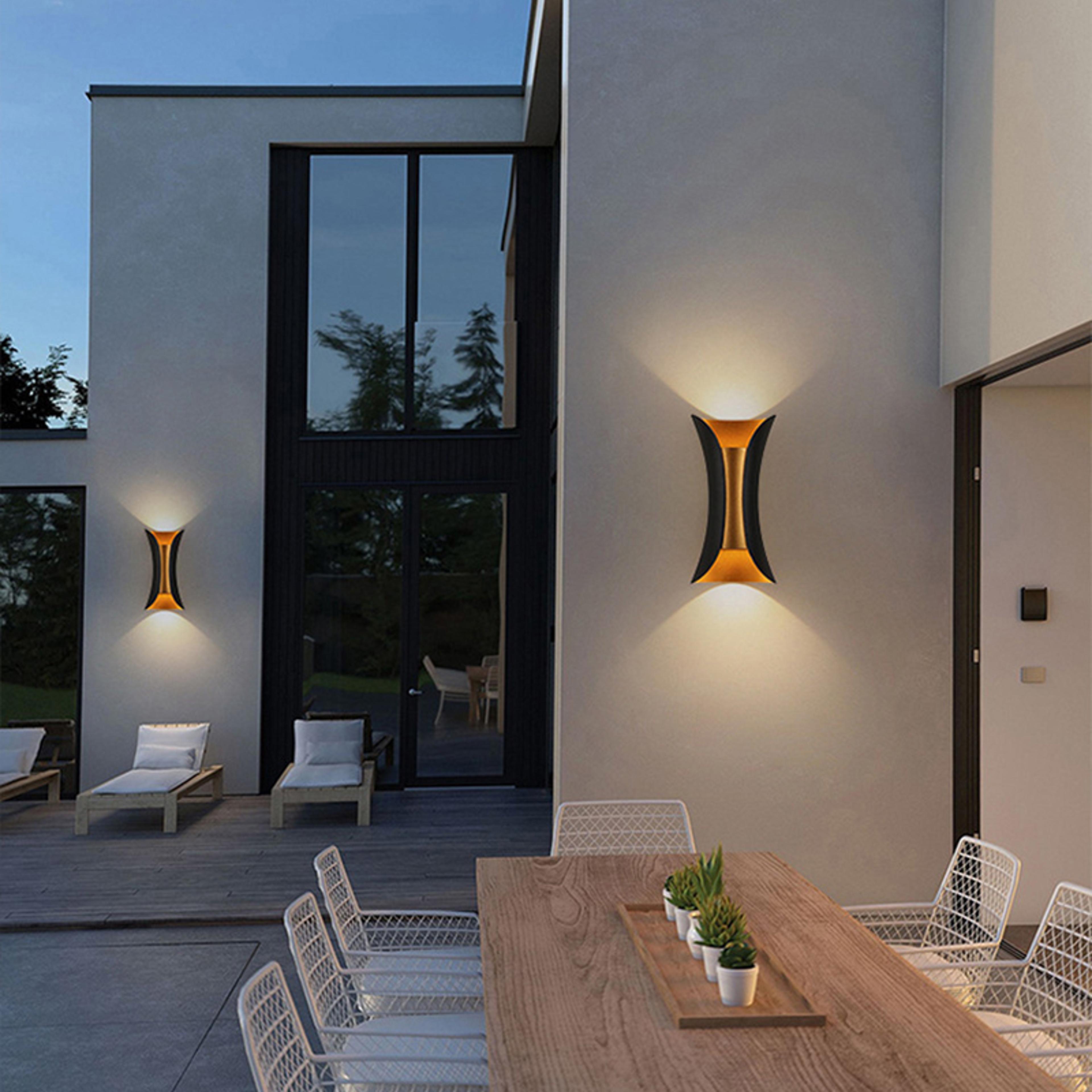 outdoor led wall light waterproof, porch garden wall lamp, indoor bedroom bedside lighting lamp, black wall decoration