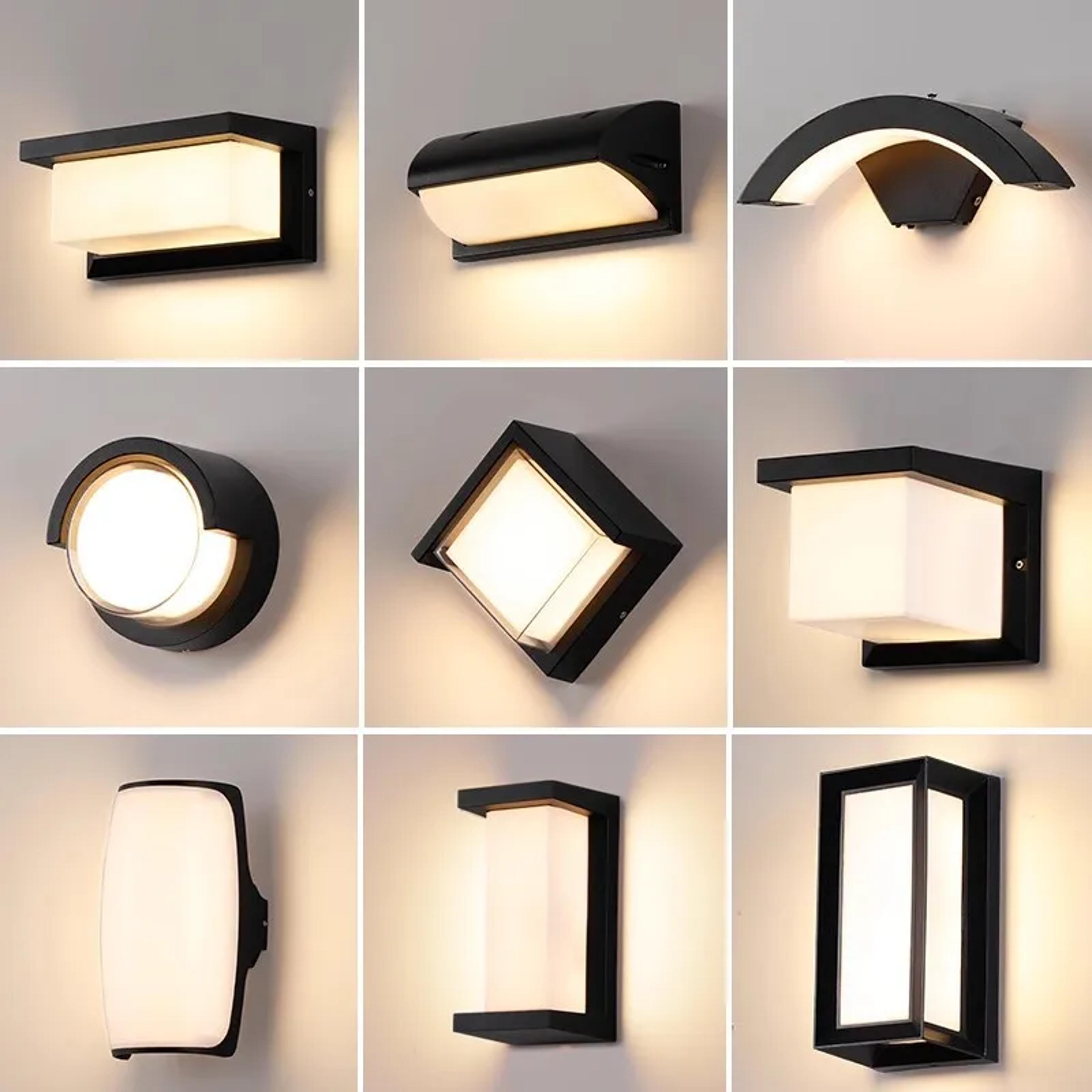 waterproof led outdoor wall light with motion sensor, perfect for porch, balcony, garden lighting