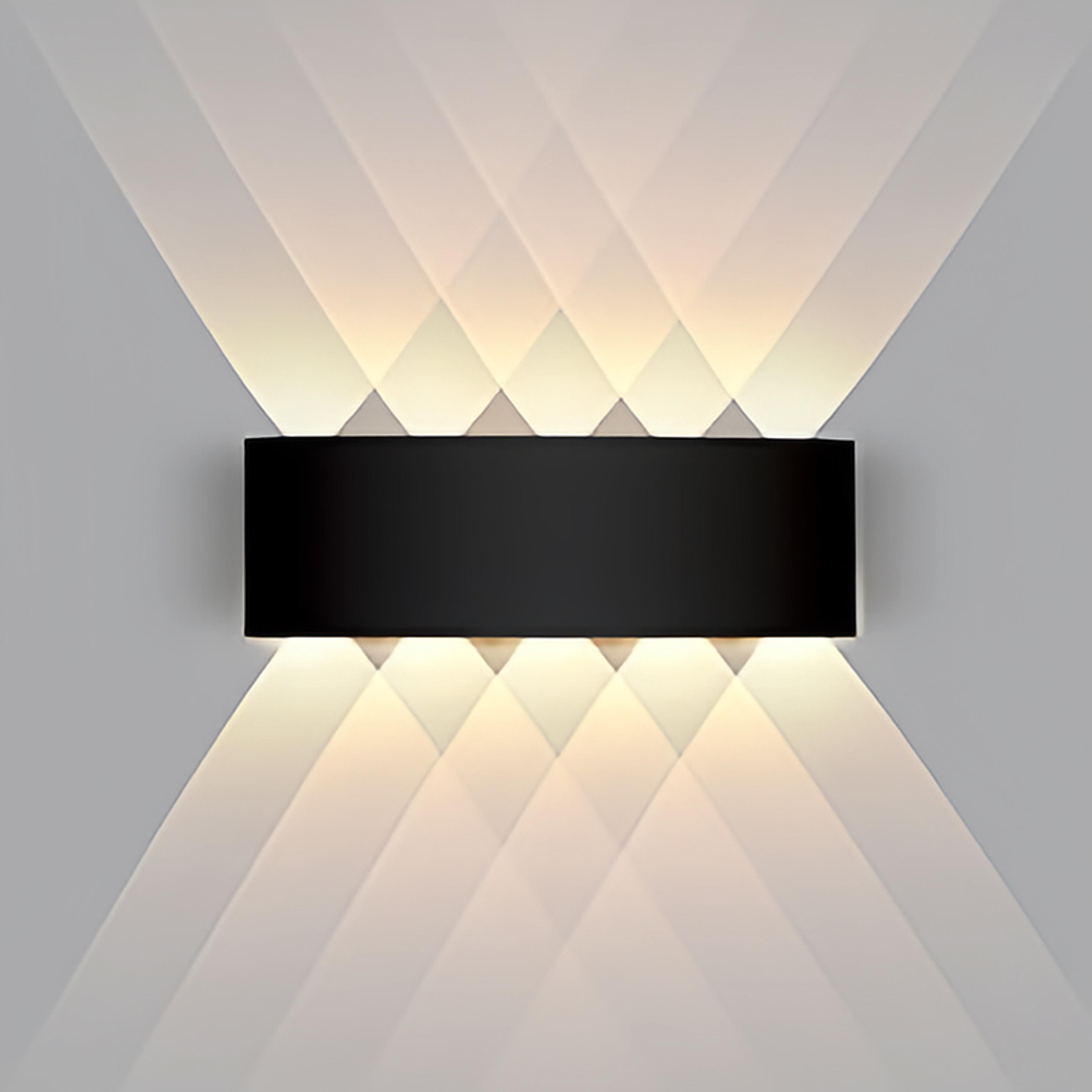 waterproof led wall lamp, up down luminous lighting for outdoor, indoor stair garden sconce light, durable plastic wall