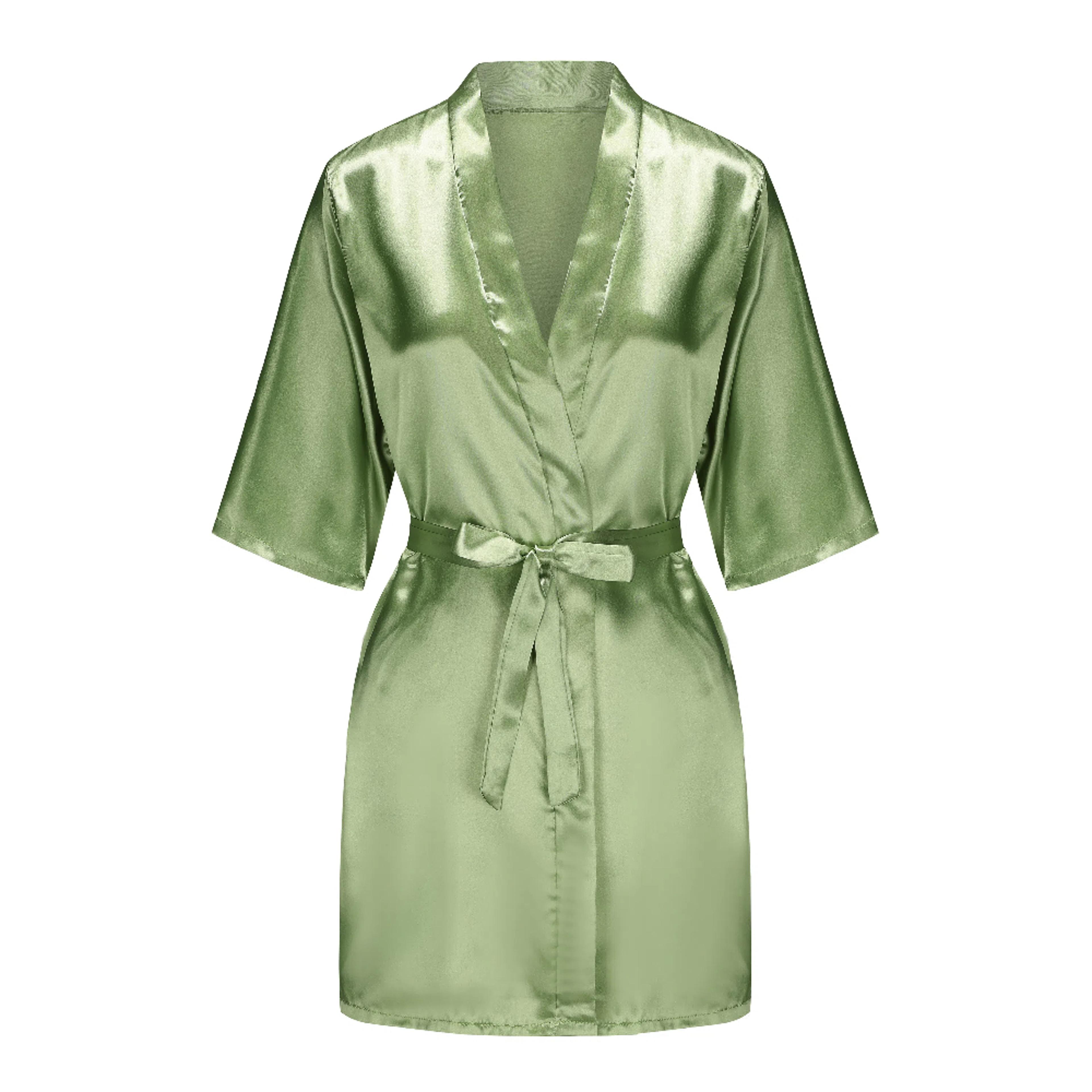 silk satin wedding bride robe, bridesmaid floral bathrobe, short kimono night robe, fashion dressing gown for women
