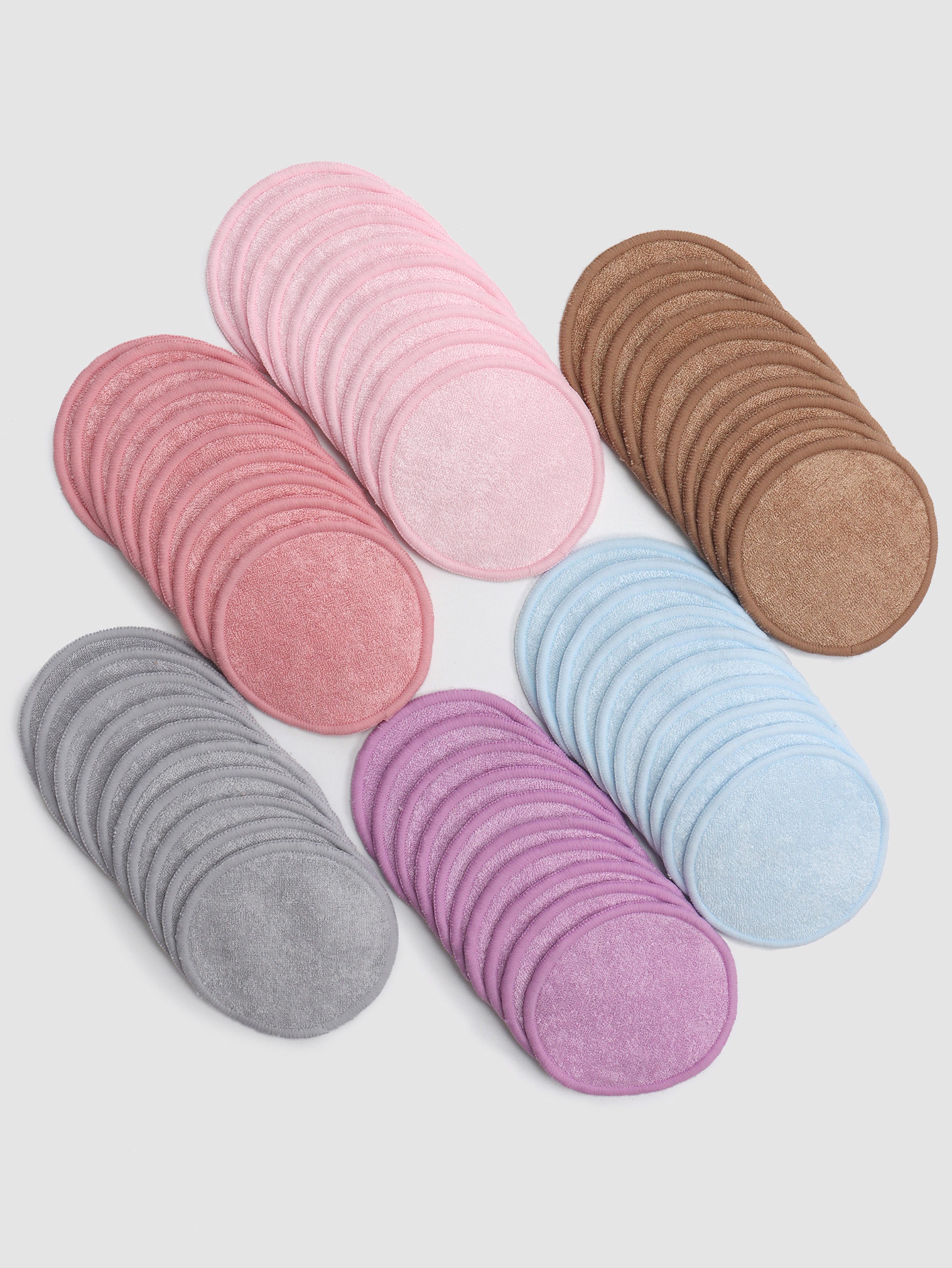 washable reusable makeup remover pads, face cleansing puff cloth, clean sponge liquid cream cosmetic remover tools