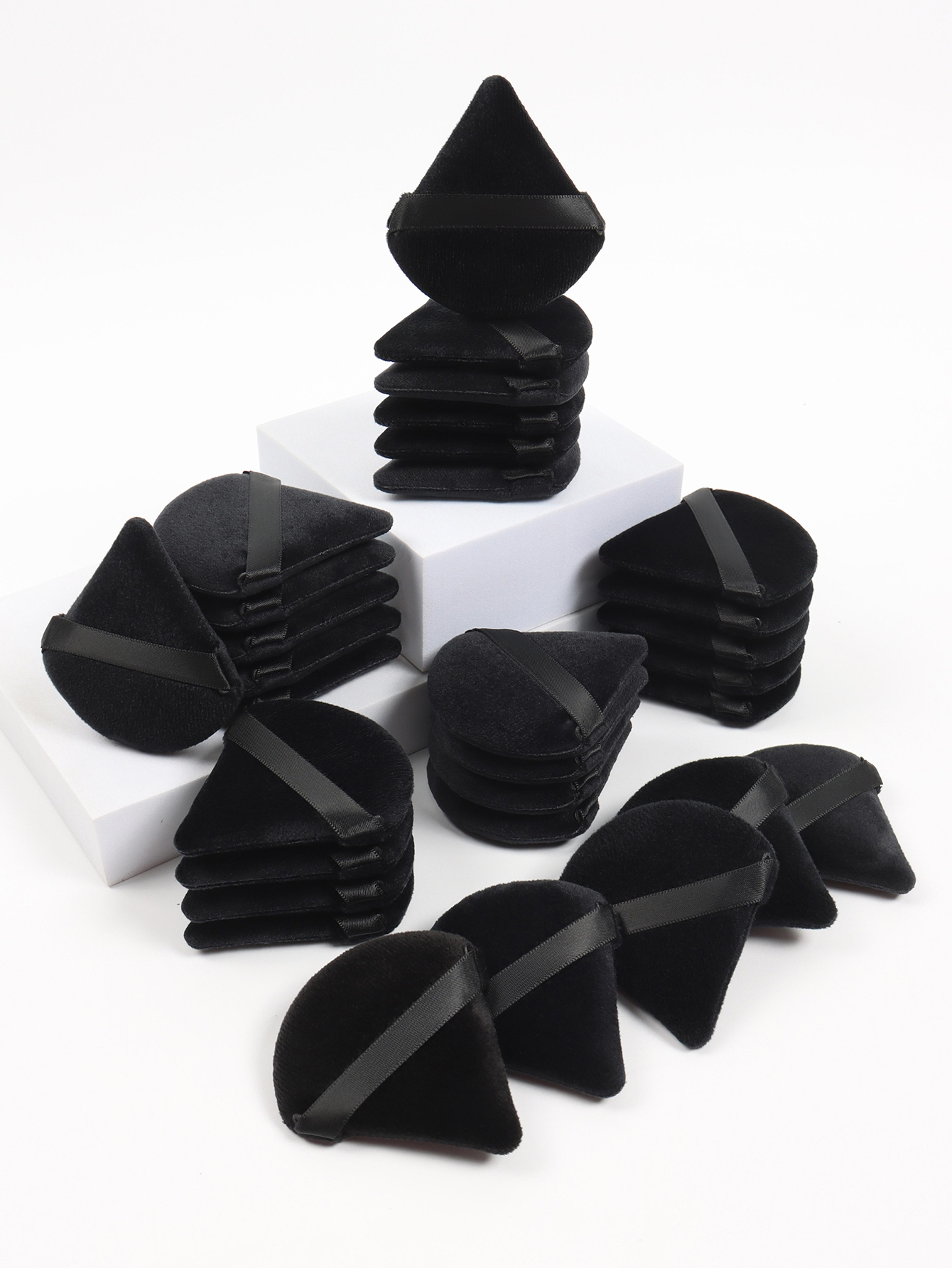 facial makeup sponge, black triangle powder puff, soft velvet cosmetics puff, beauty foundation make-up tool