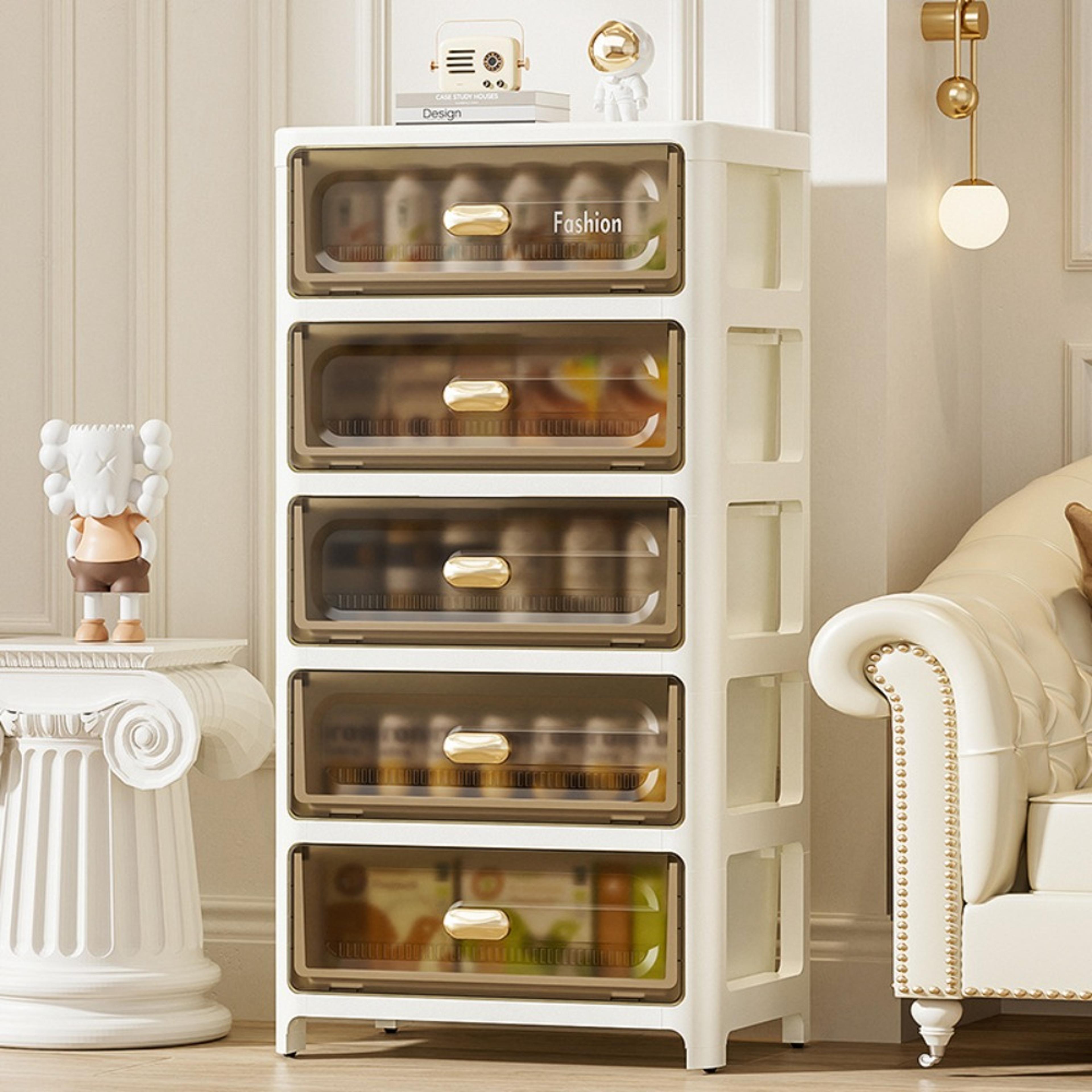 multi-layer drawer style home minimalist storage cabinet, snack storage cabinet, home storage cabinet with pulley