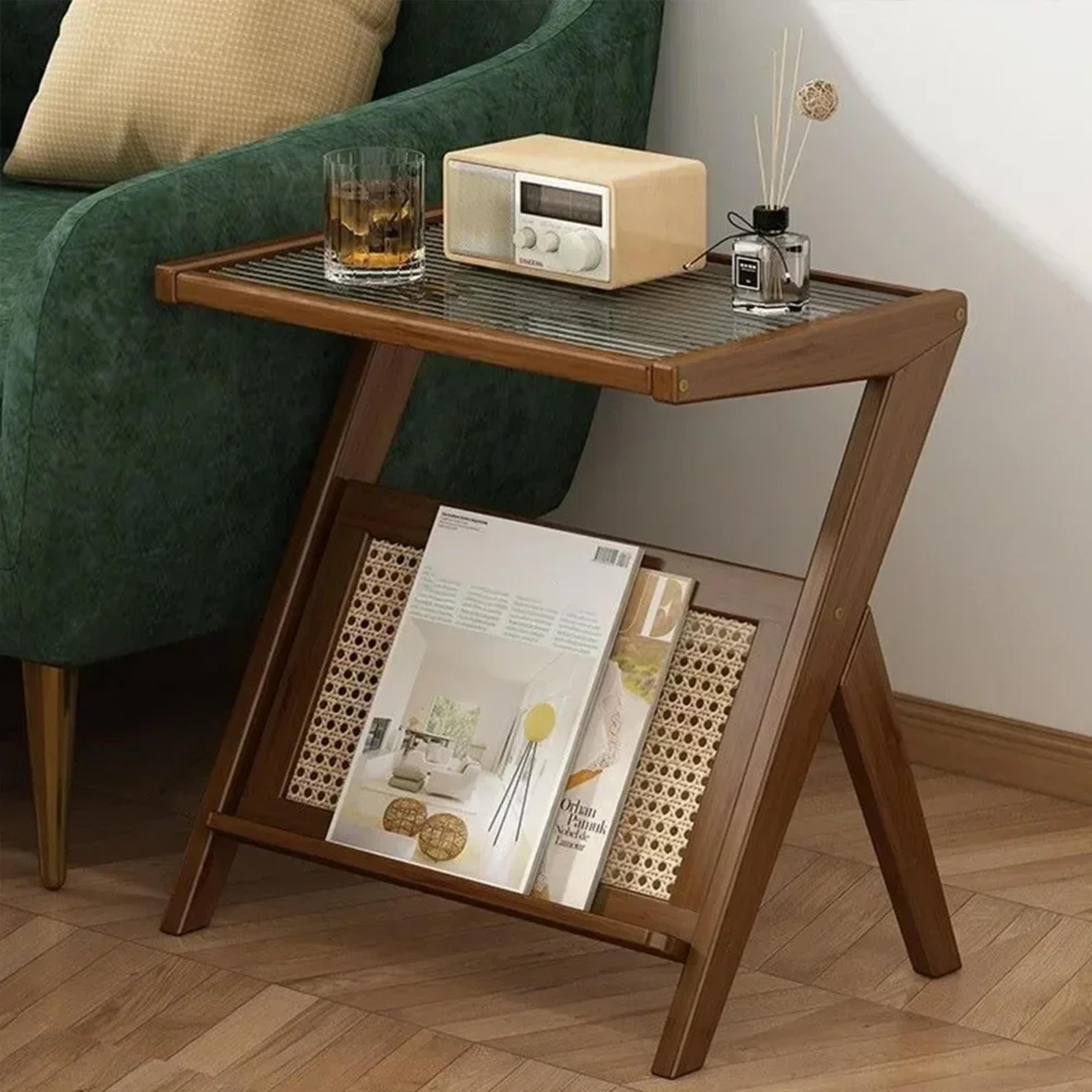 small-sized z-shaped tea table, removable glass tea table, exquisite and simple style, brewing tea table for living room