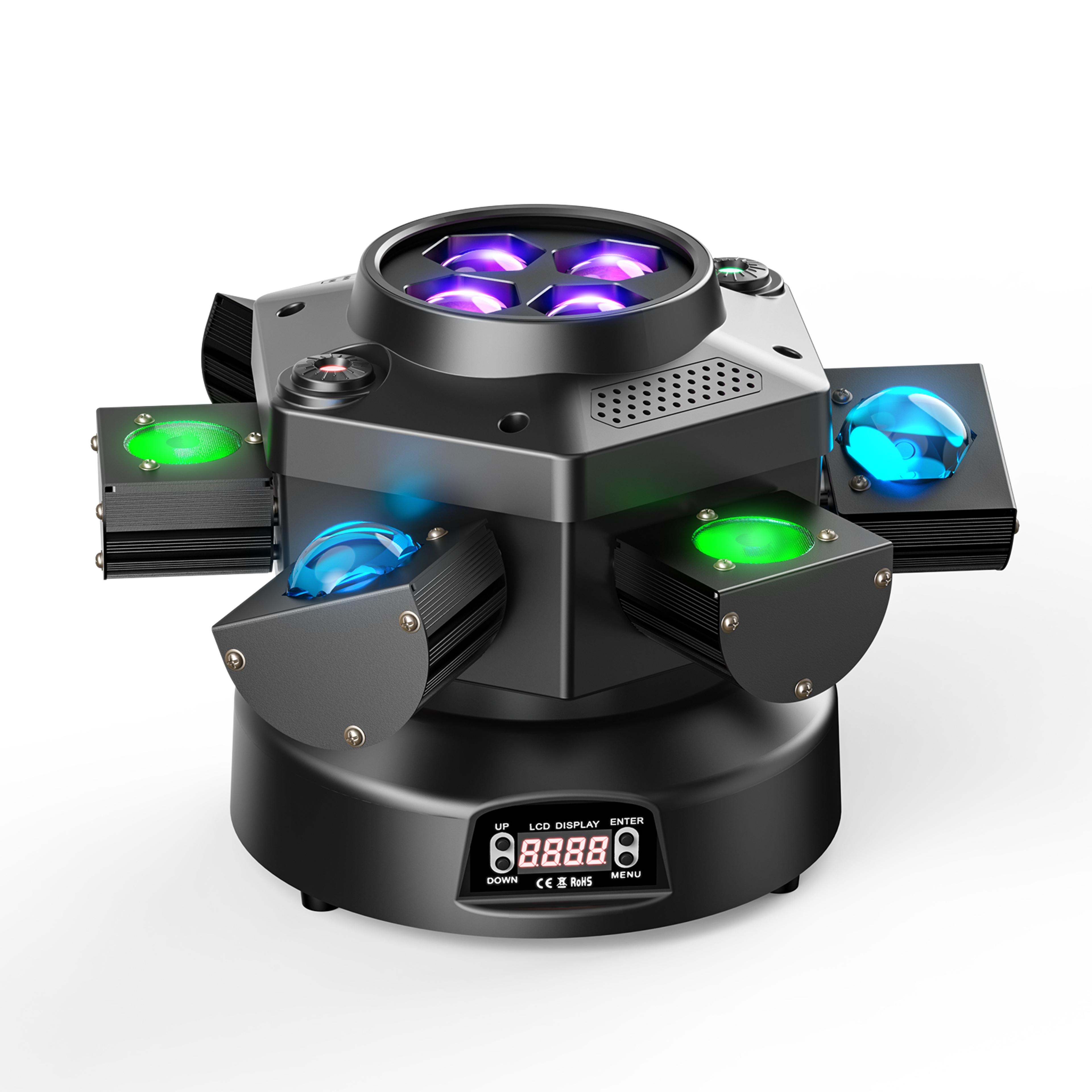 moving head led lights, rgbw sound activation stage lights, wedding party, disco, ktv