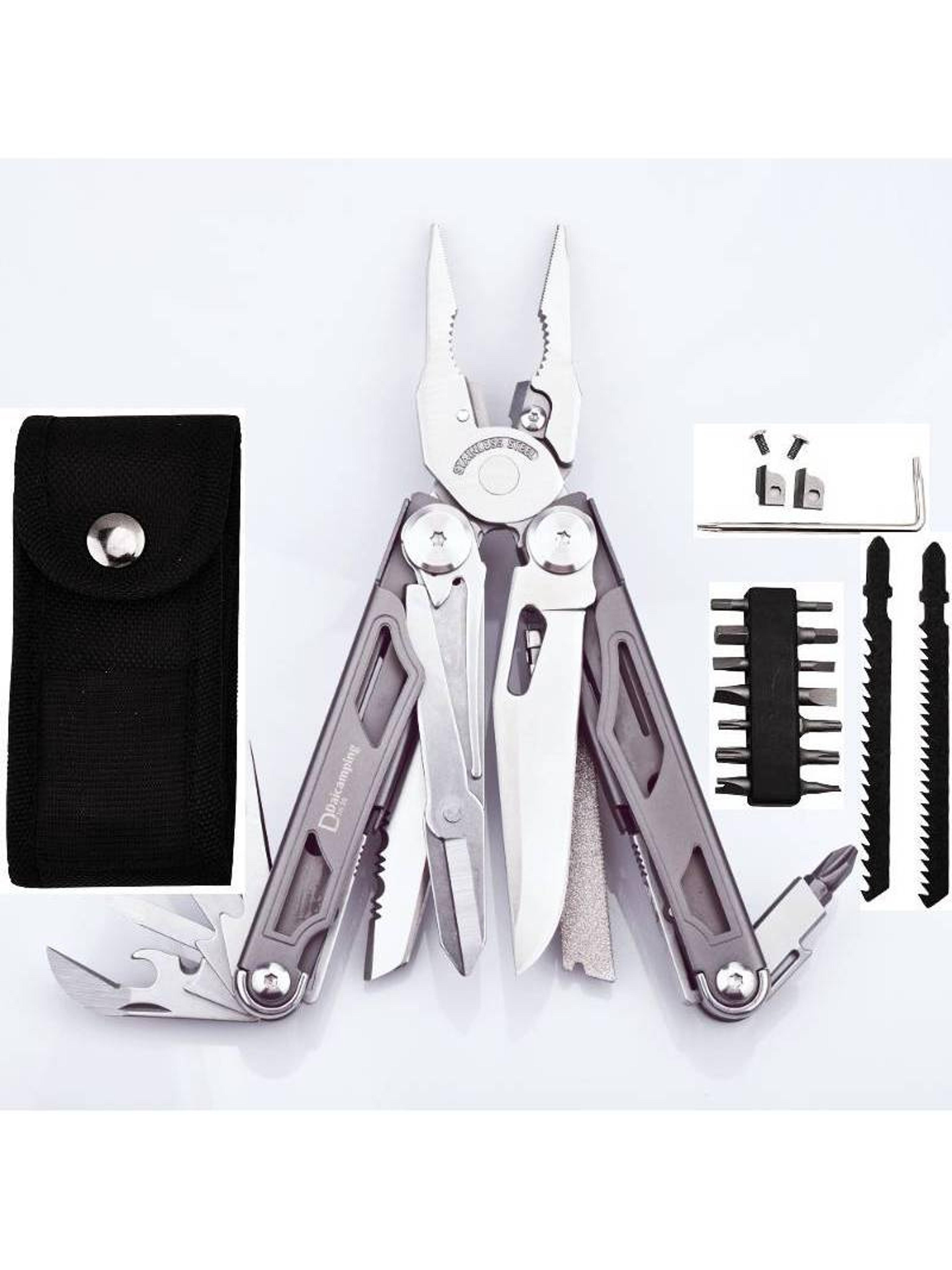 daicamping multi tools, replaceable part knife, edc cutter, survival gear, plier folding knives for outdoors