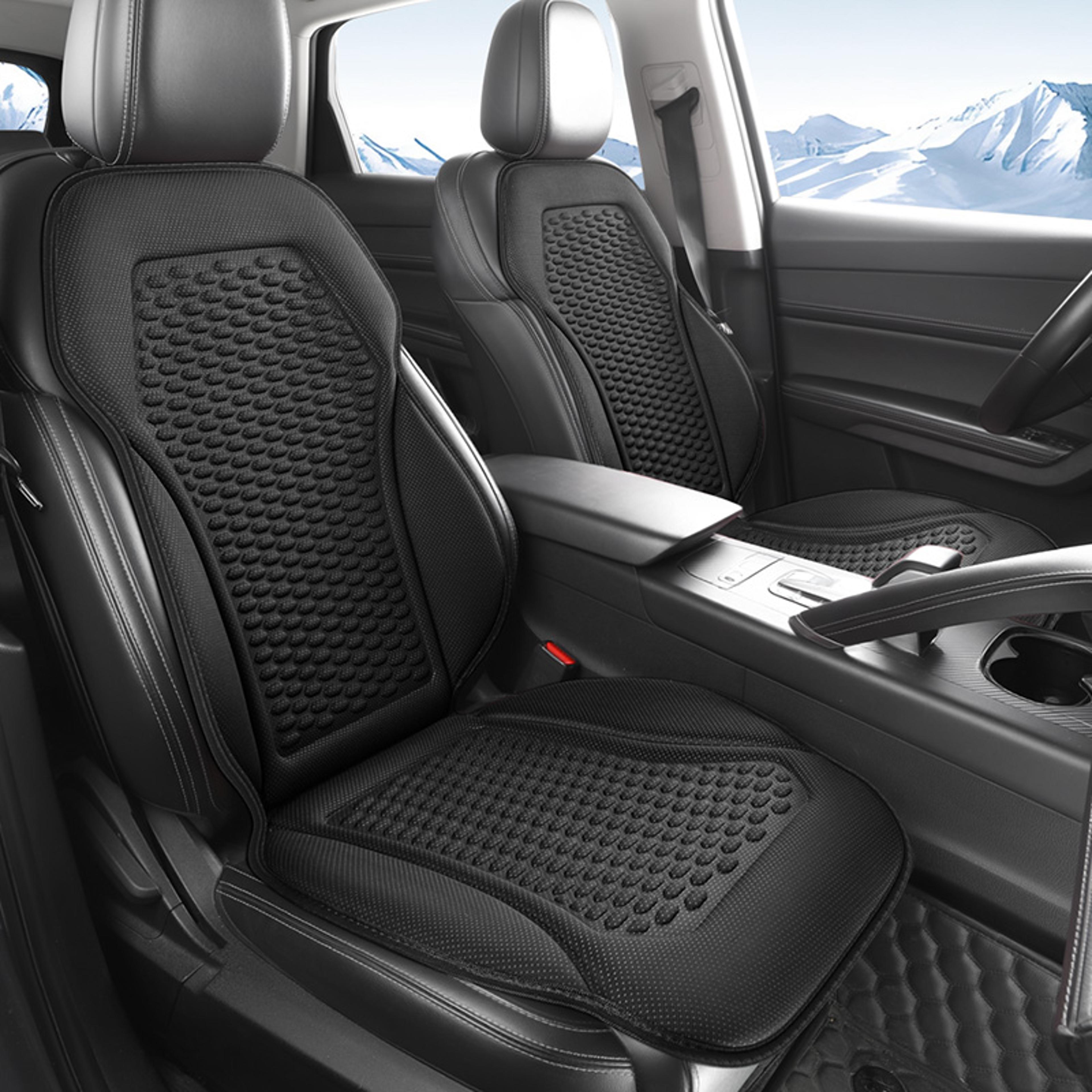 breathable summer silk car seat cushion, non-binding single pad for front driver/passenger seats, cool-feeling comfort
