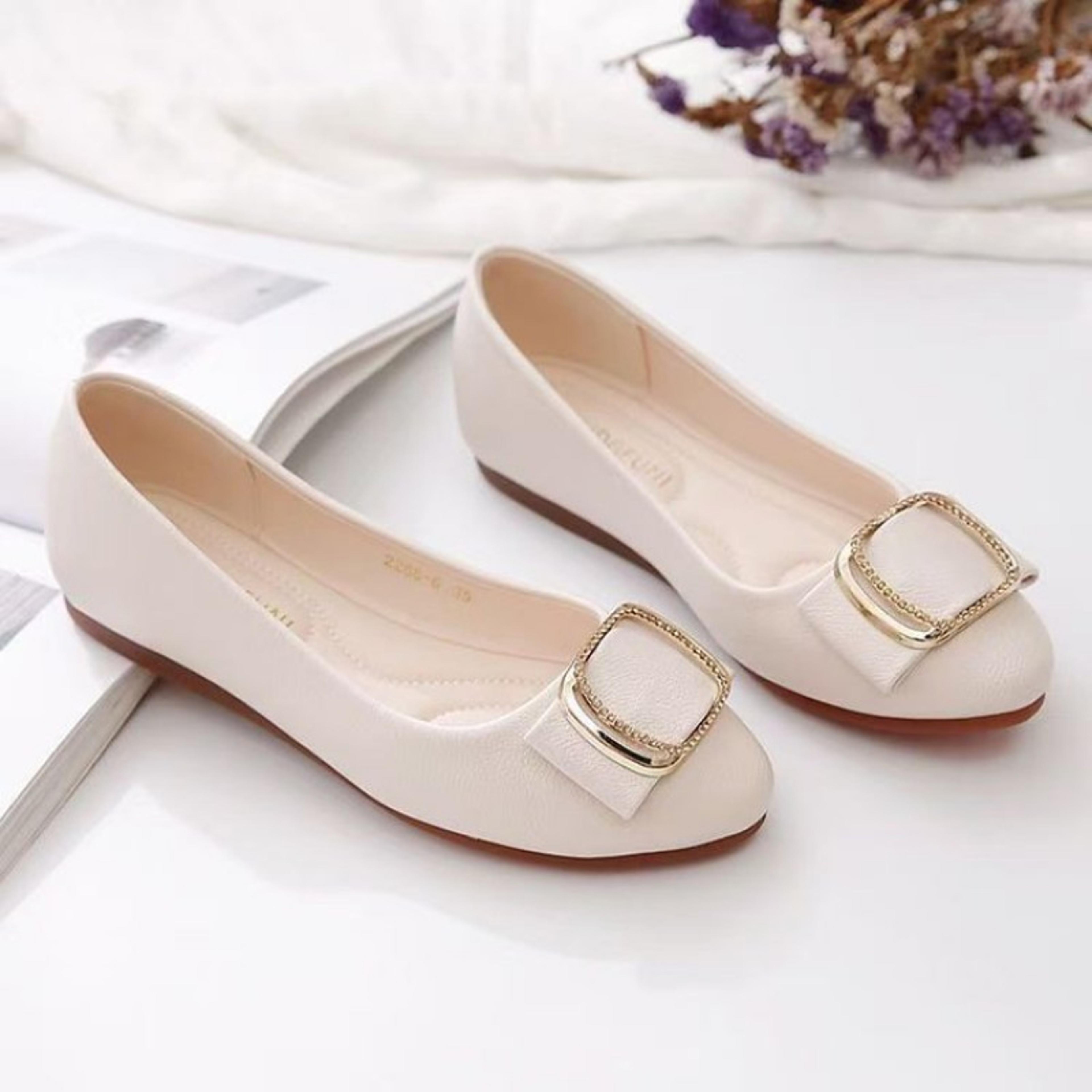 genuine leather slip-resistant mom loafers, minimalist square-buckle chain flats, cushioned comfort for effortless style