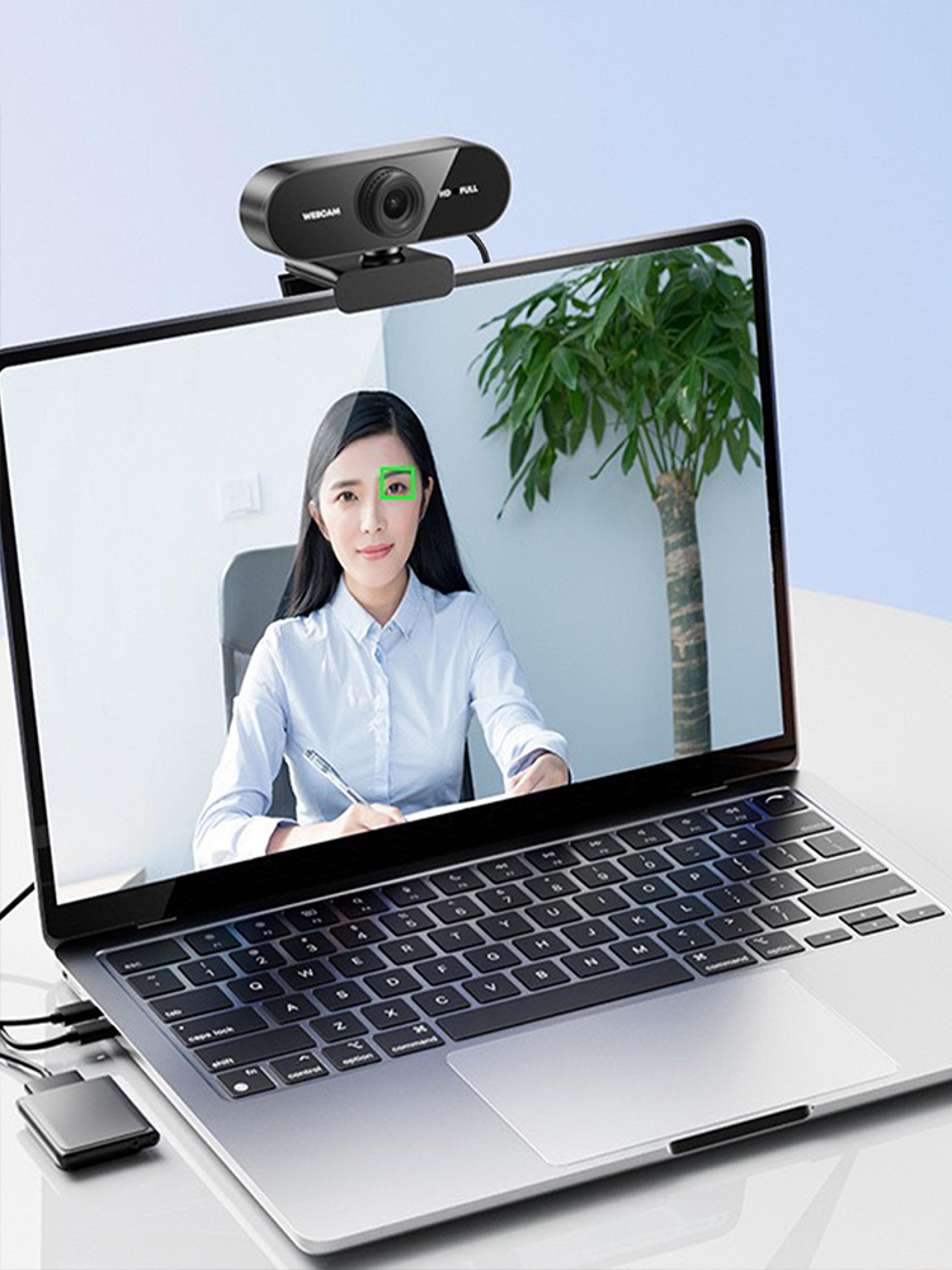 usb webcam with built-in microphone, perfect for laptops and desktop computers