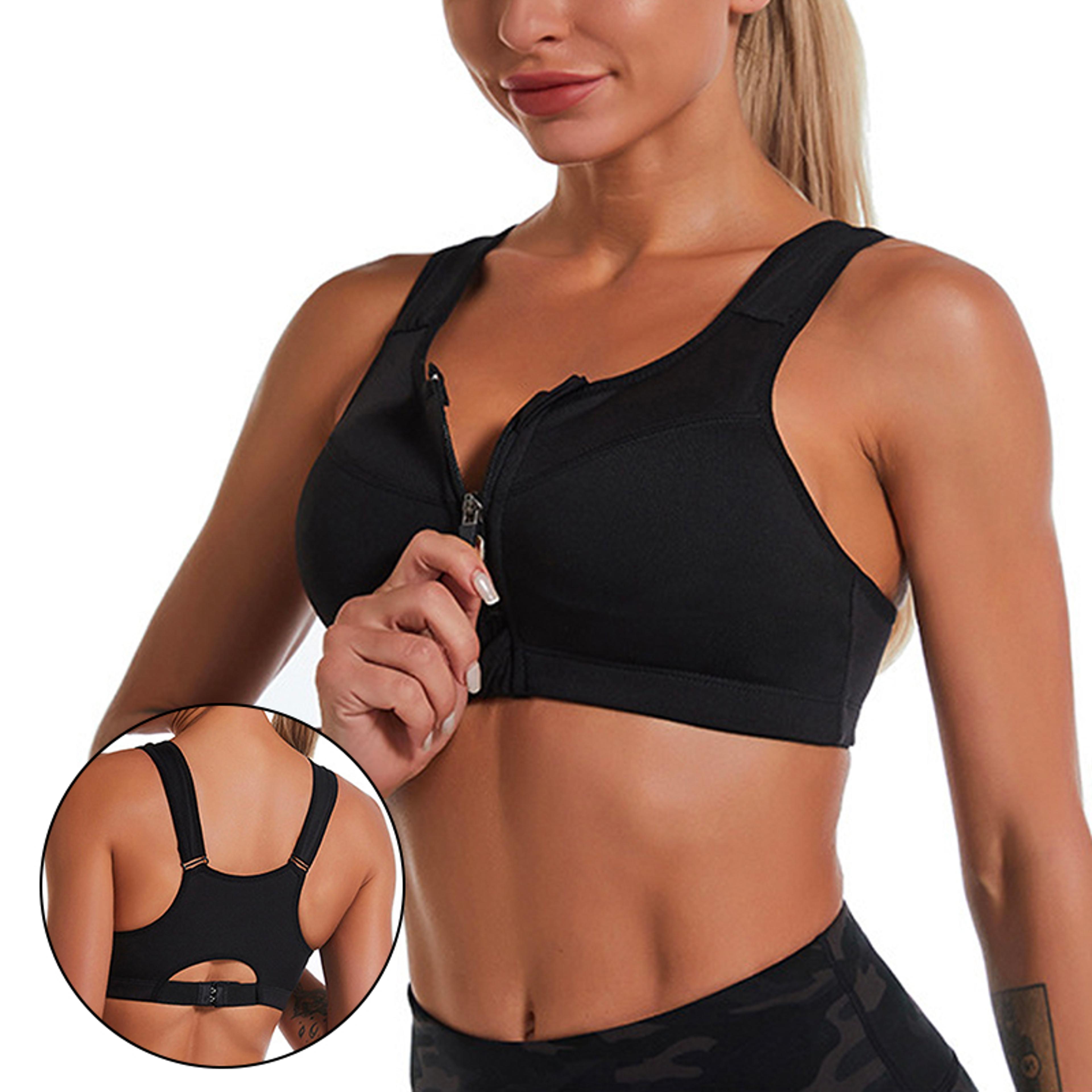 women's shockproof sports shirt, popular sports top yoga bra, push up bra sportswear, sports bra front zipper women
