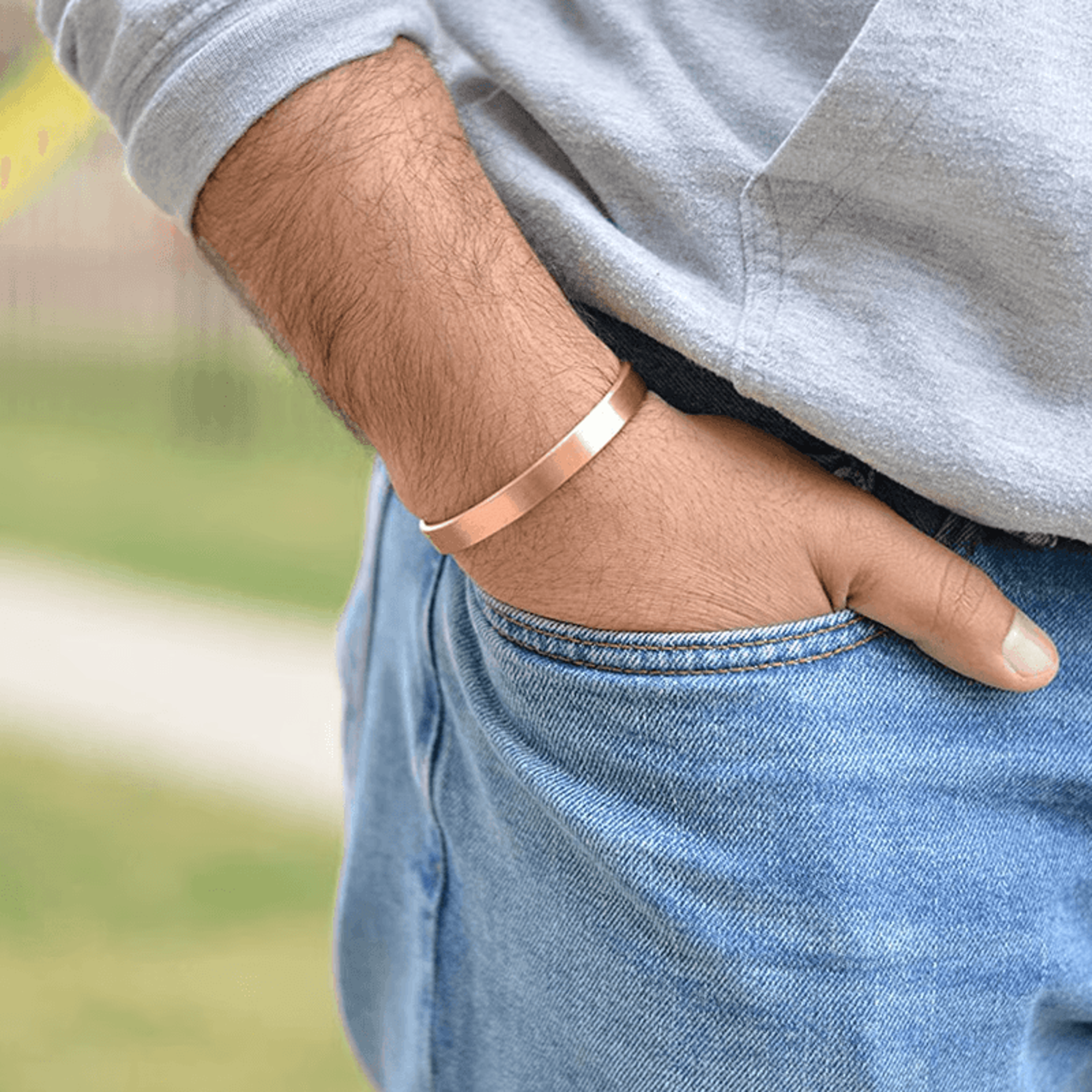 men's copper magnetic therapy bracelet for wrist comfort and daily wear