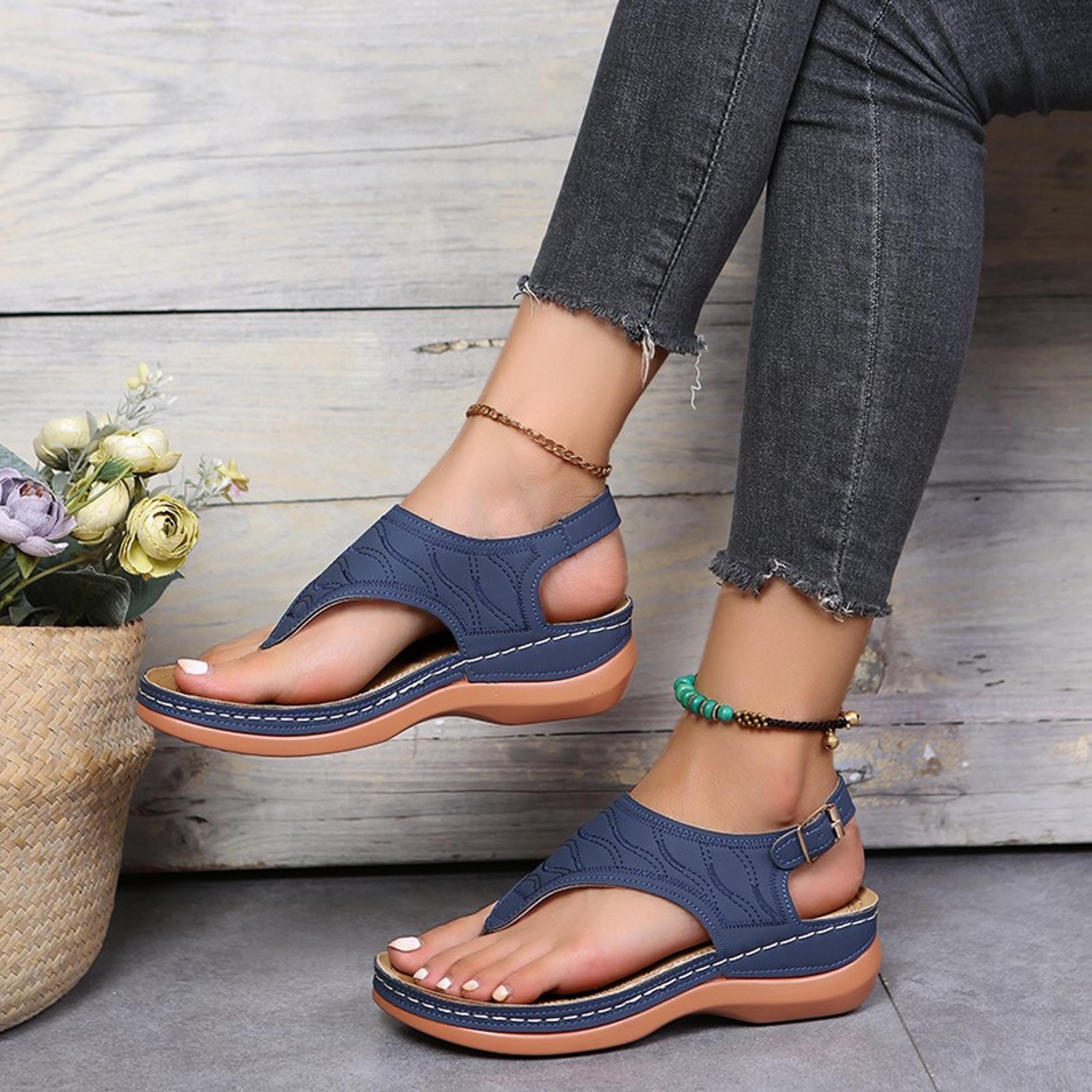 women's comfort sandals with arch support and bunion-friendly design
