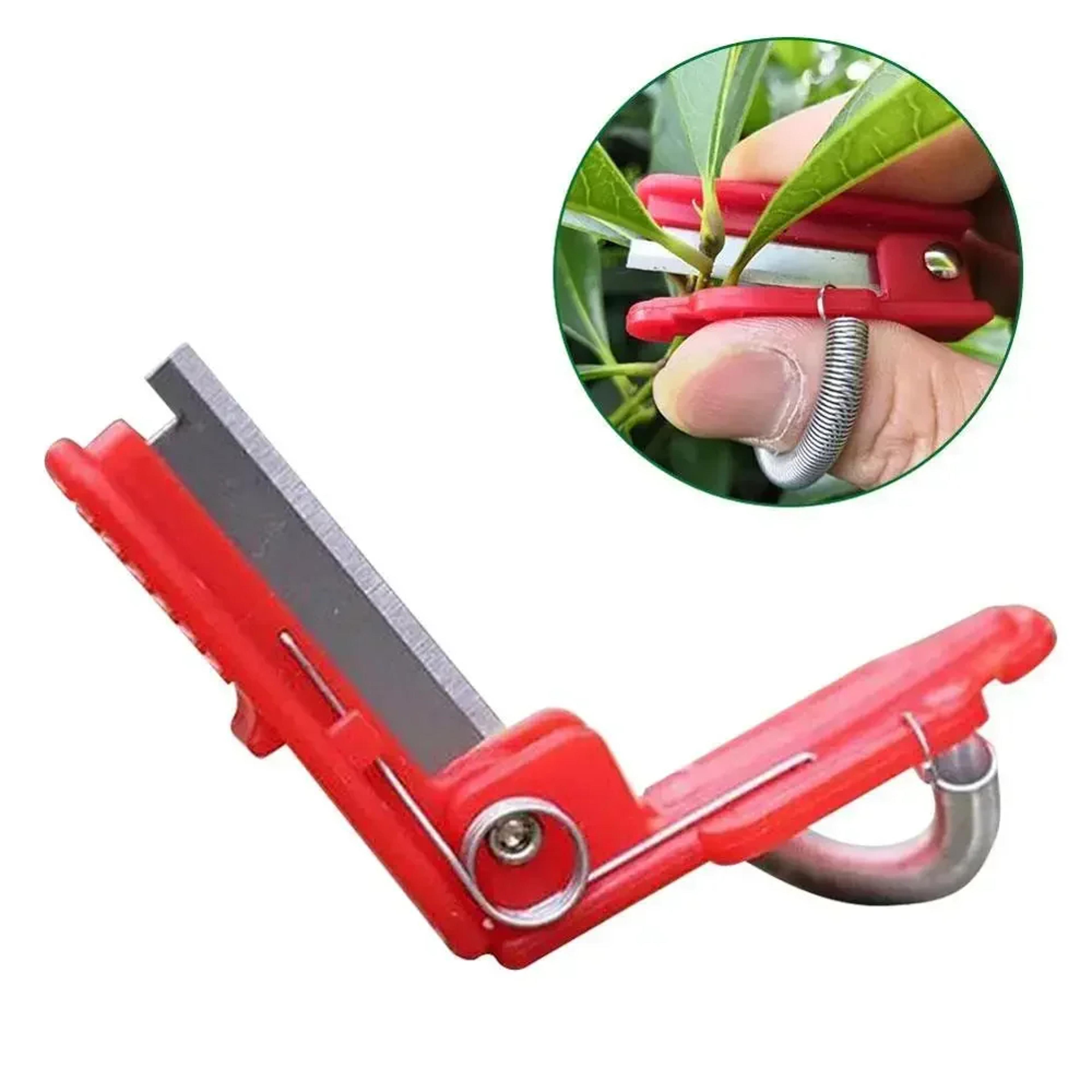 garden pruner fruit picking device, multifunction thumb knife tool, safe cutting blade rings finger protector