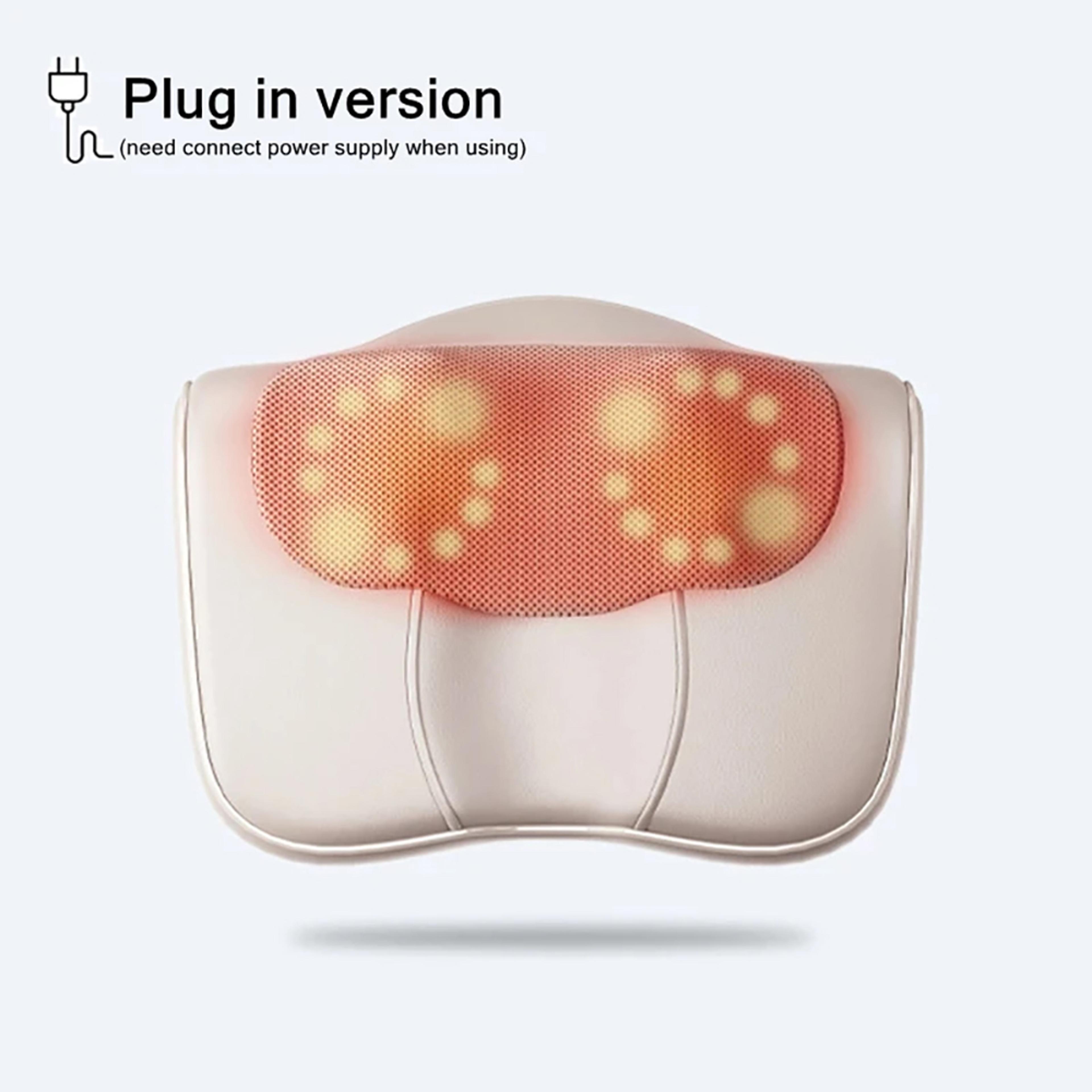 multi-function shiatsu massager, heated massage pillow for neck and back, shoulders, waist, finger relaxation
