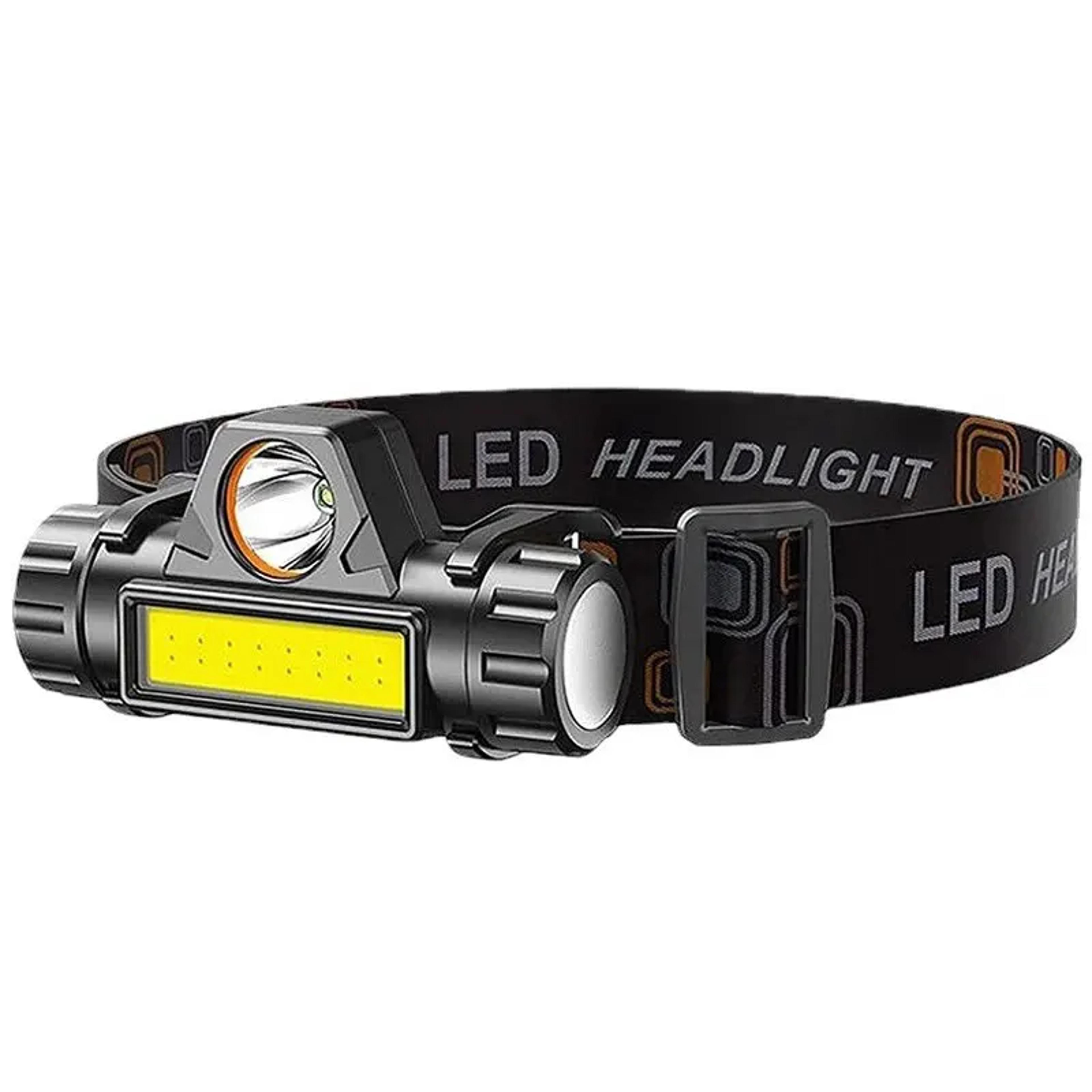 waterproof cob led usb headlamp, super bright magnetic headlight, rechargeable head torch for outdoor activities
