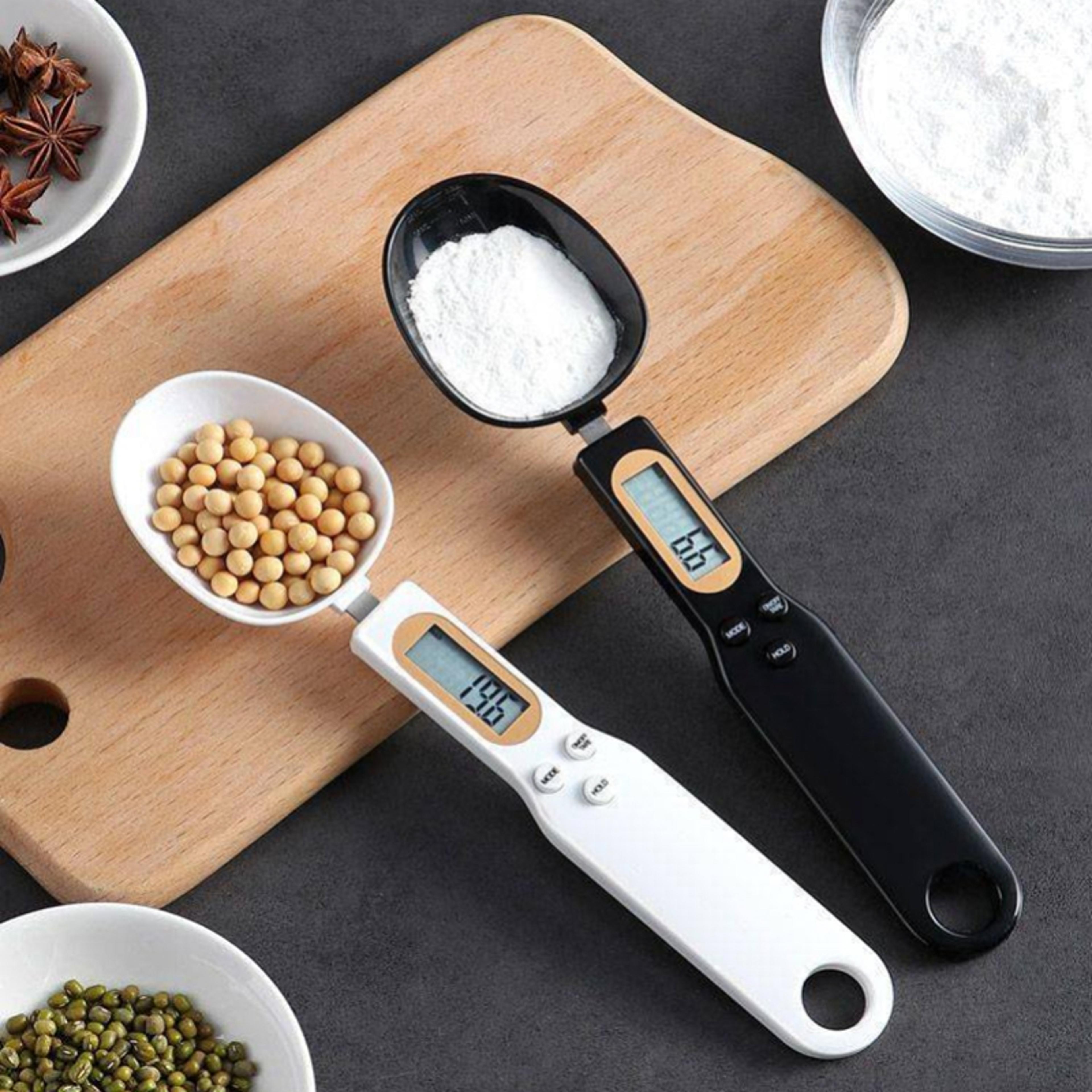 electronic measuring spoon scale, lcd digital kitchen tool adjustable weighing spoon for coffee, food, flour, and baking